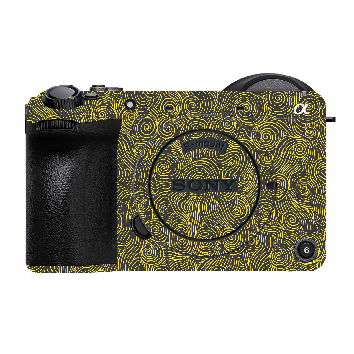 Yellow Spirals Sony FX2 Camera Skins