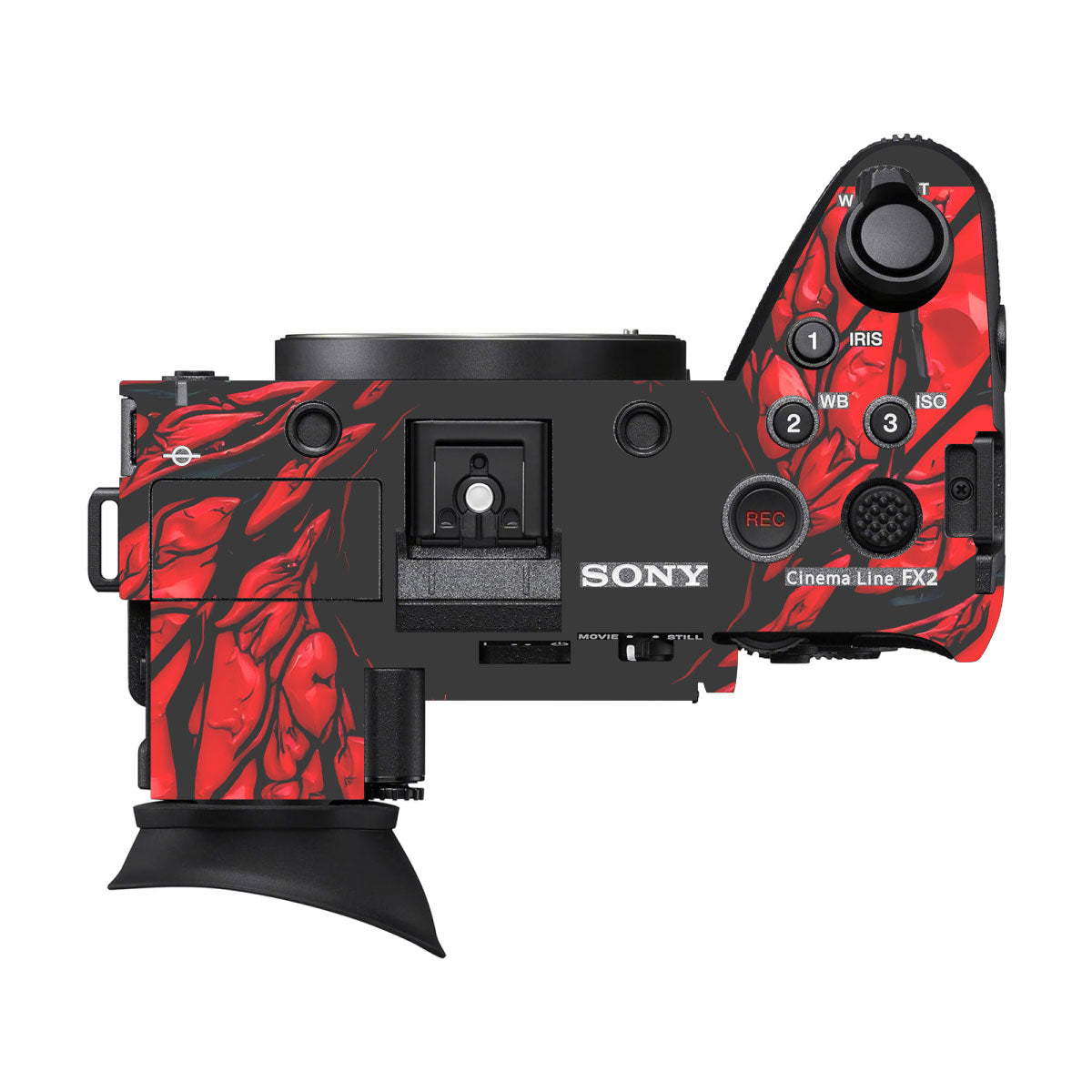 Venom Red Sony FX2 Camera Skins