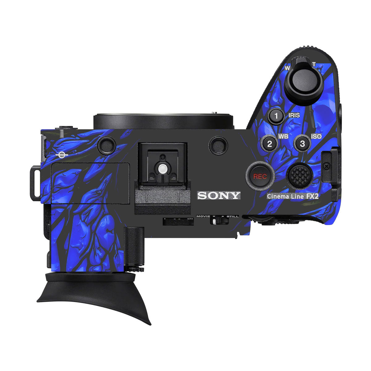 Venom Blue Sony FX2 Camera Skins