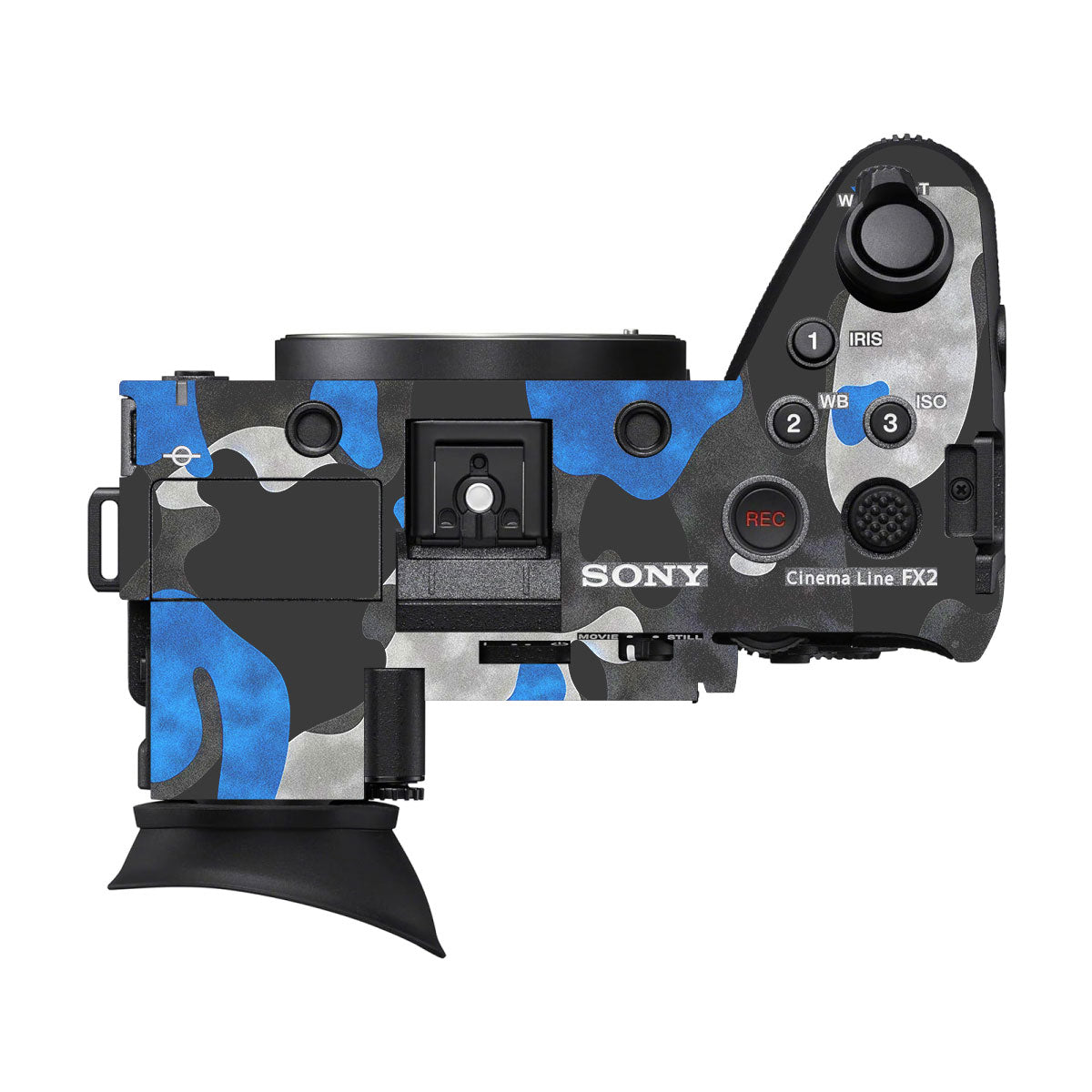 Blue Grey Camo Sony FX2 Camera Skins
