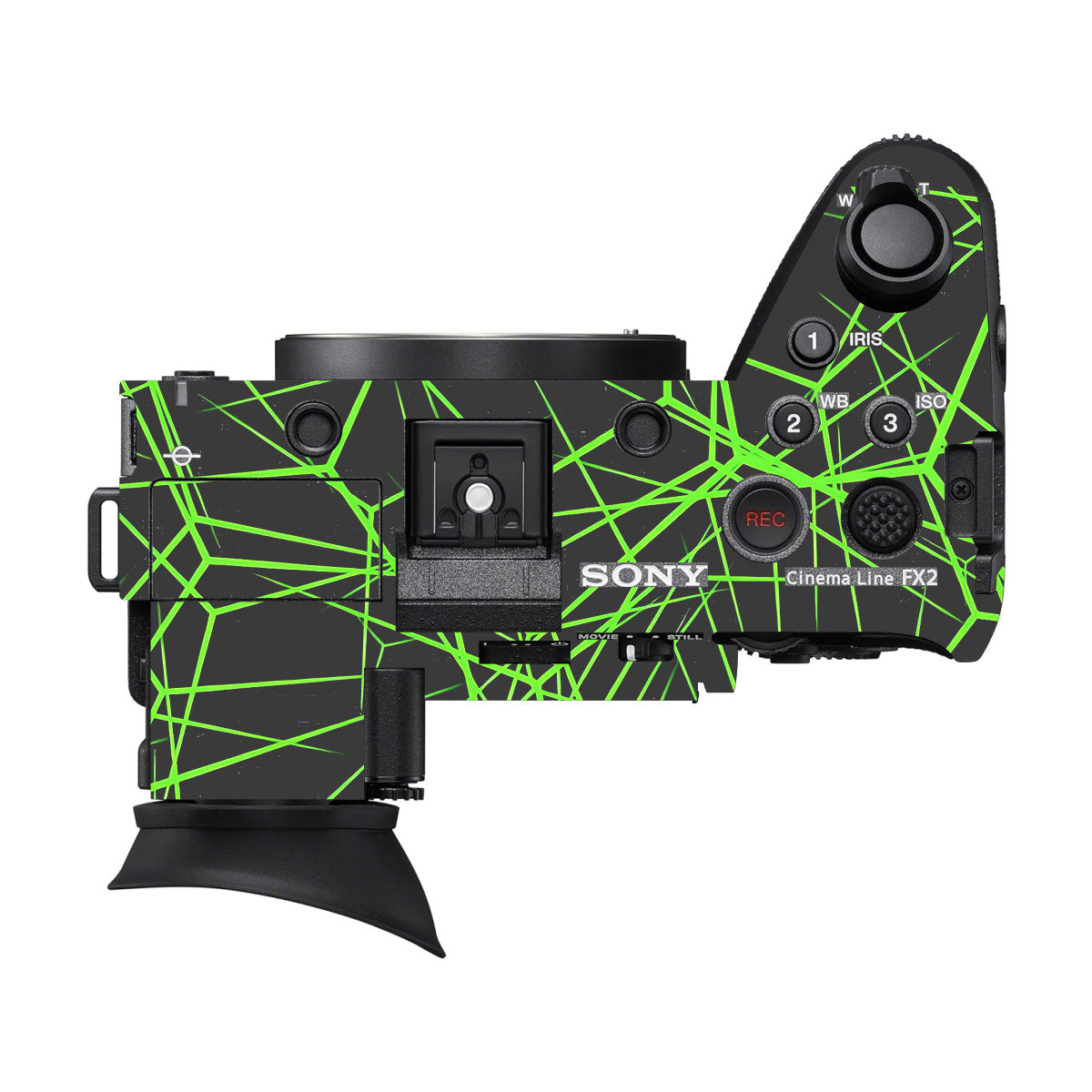 Neon Grid Sony FX2 Camera Skins