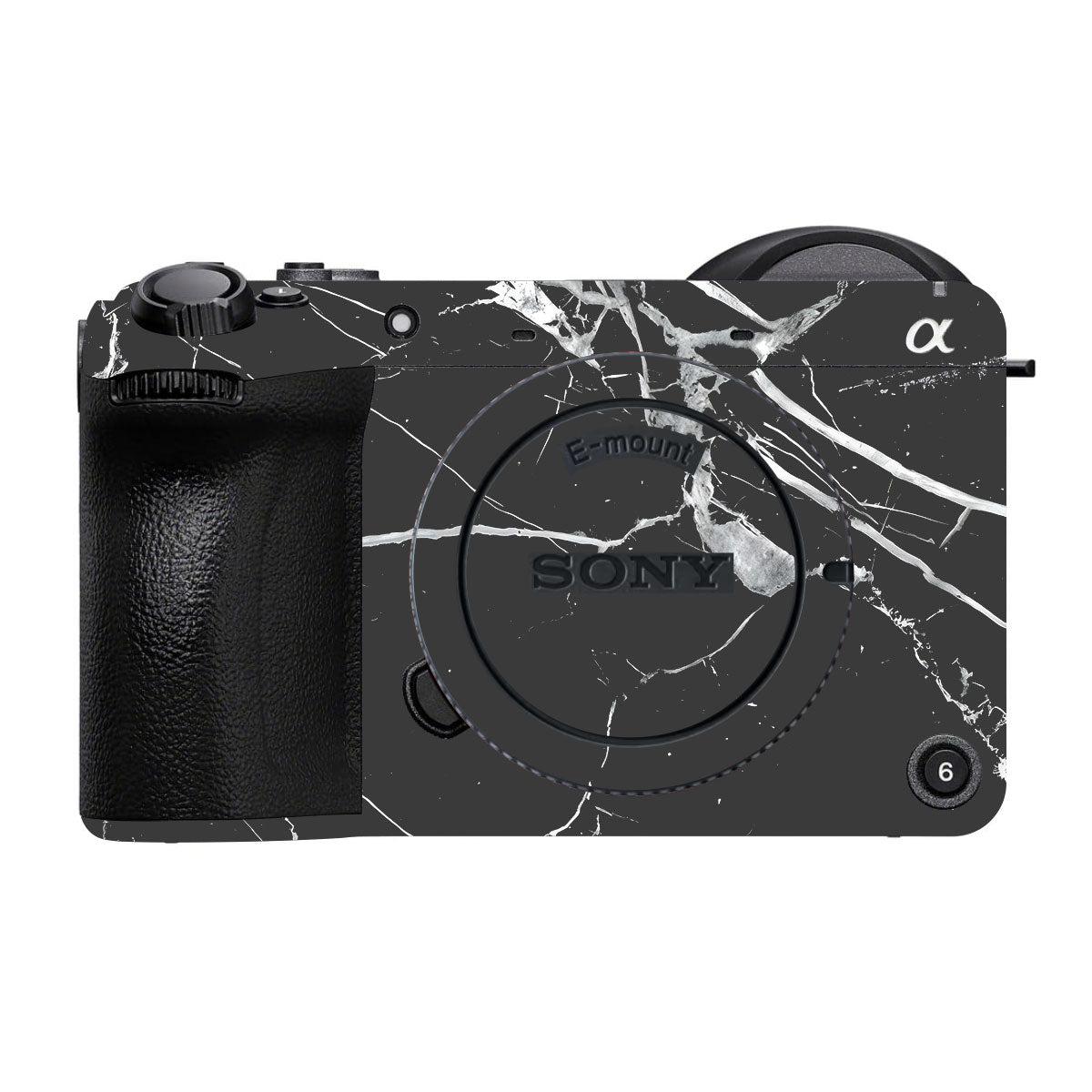 White Veins on Black Sony FX2 Camera Skins