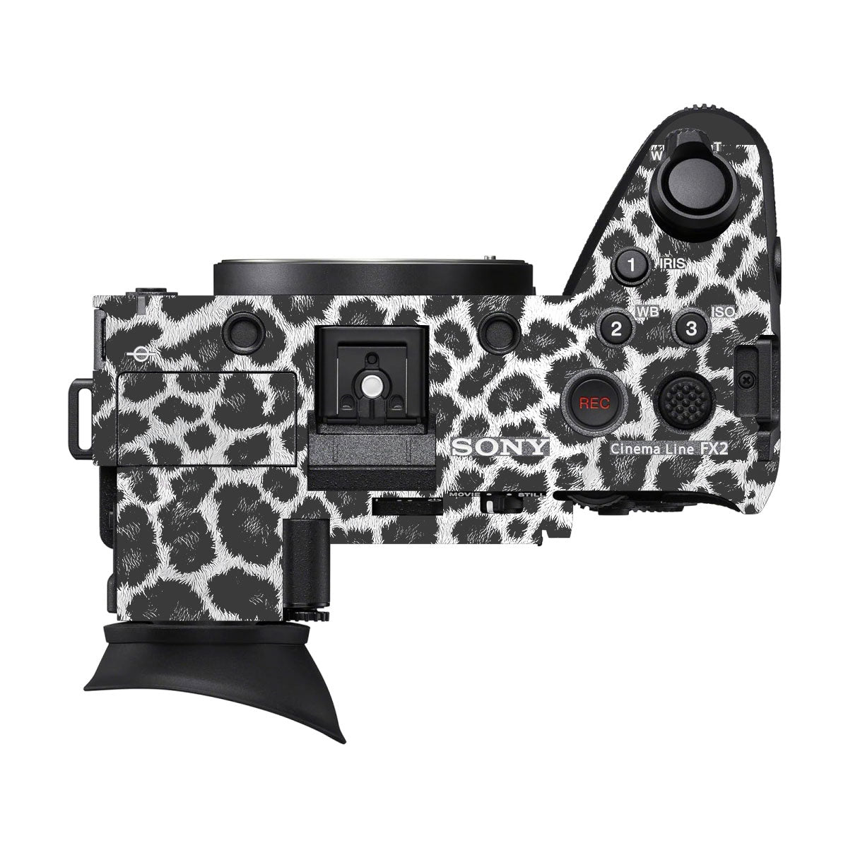 Snow Leopard Spots Sony FX2 Camera Skins