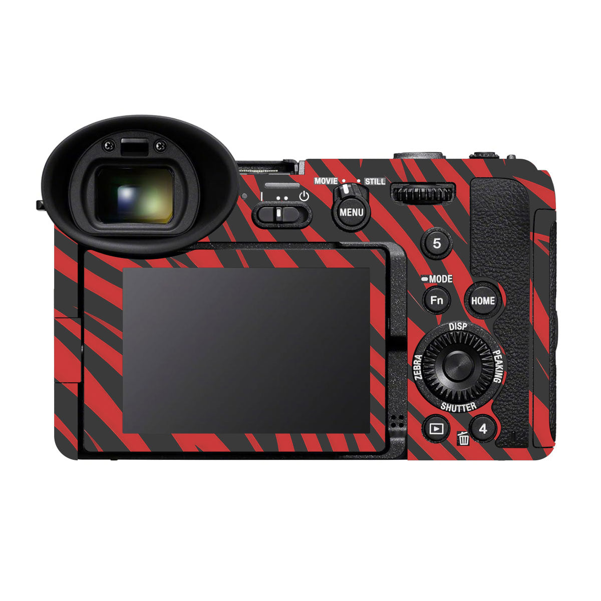 Red and Black Stripes Sony FX2 Camera Skins