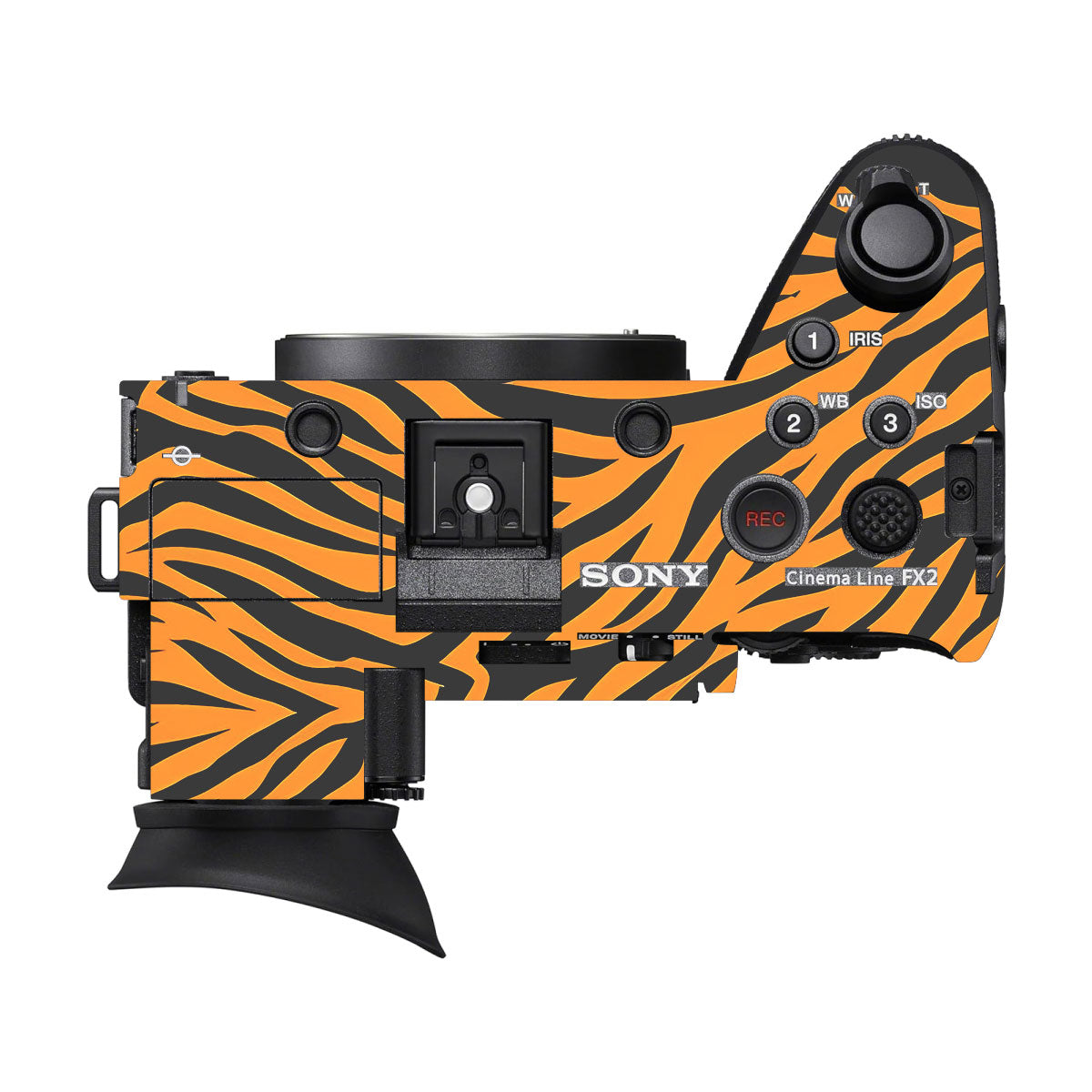 Zebra Gold Pattern Sony FX2 Camera Skins