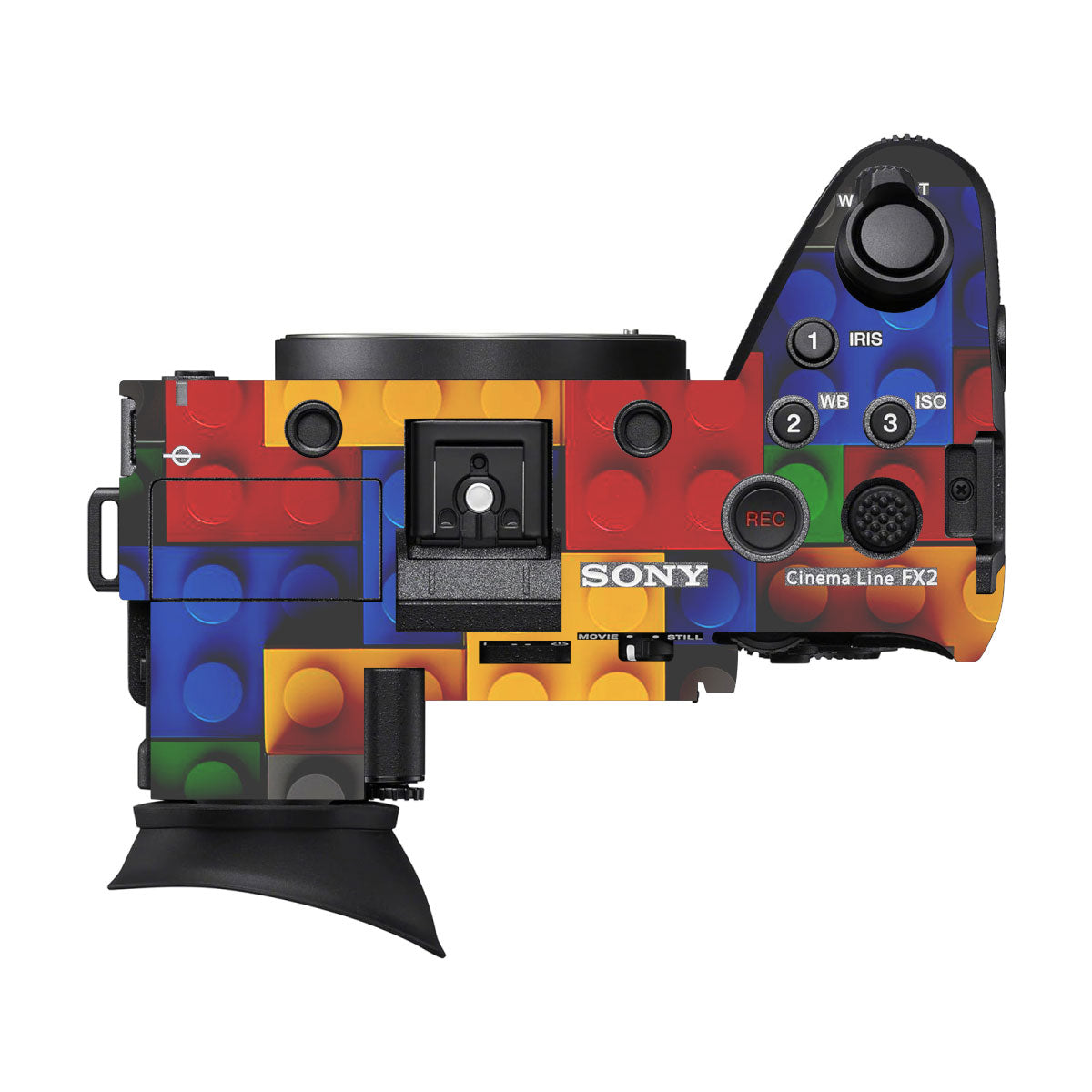 Colorful LEGO Brick Wall Pattern Sony FX2 Camera Skin