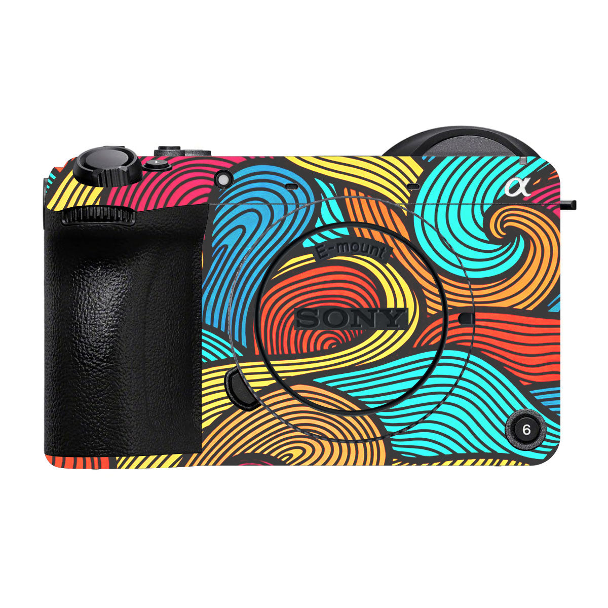 Retro Colorful Doodle Art Pattern Sony FX2 Camera Skin