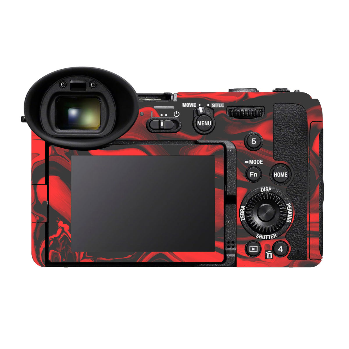 Red Lava Flow Sony FX2 Camera Skin