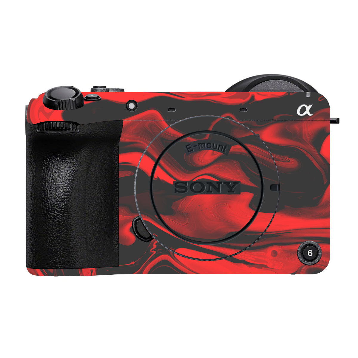 Red Lava Flow Sony FX2 Camera Skin