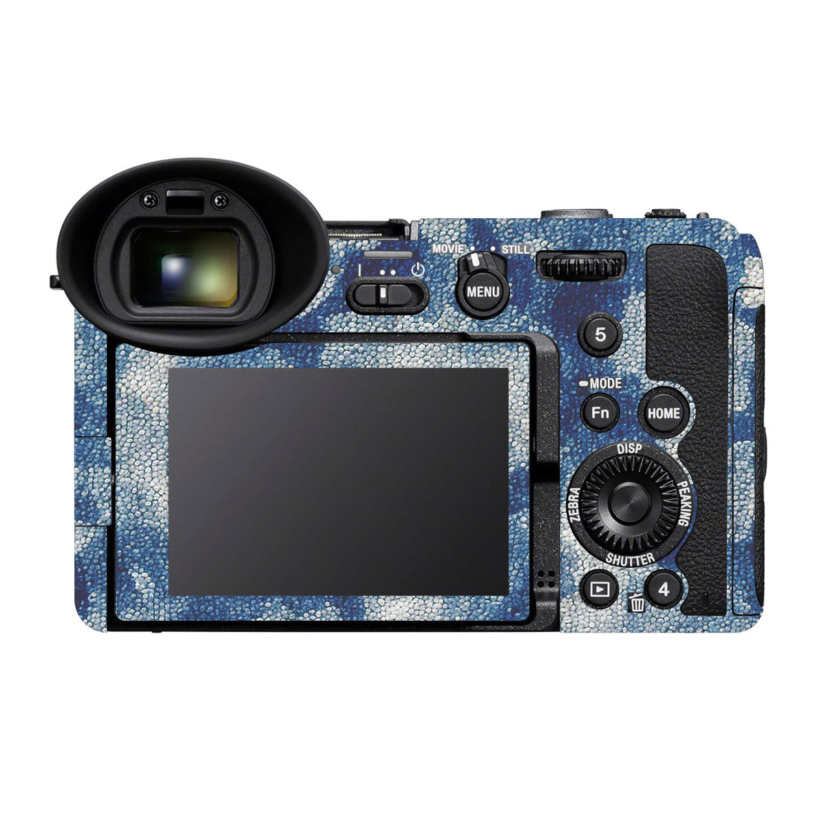 Blue Watercolor Fabric Sony FX2 Camera Skin