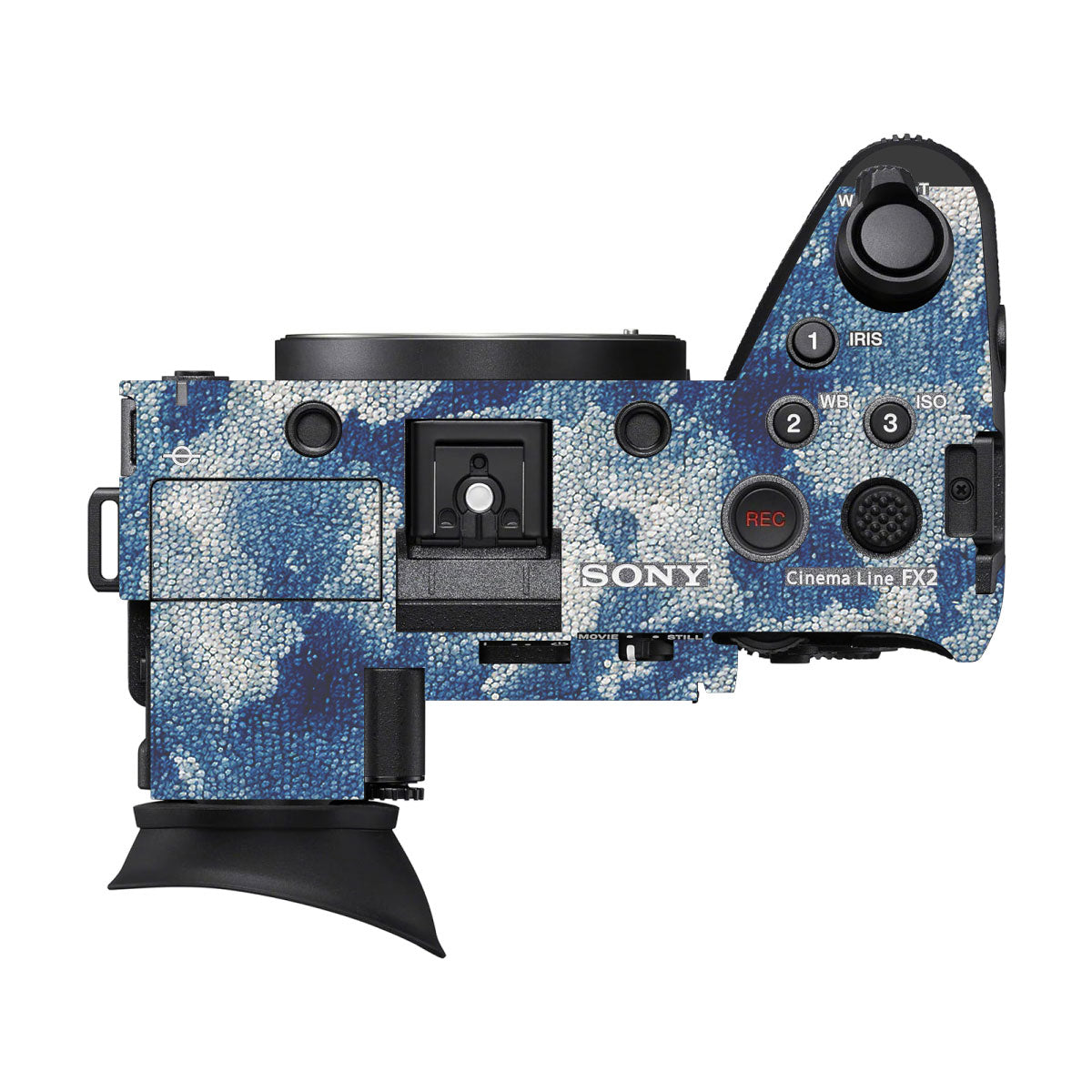 Blue Watercolor Fabric Sony FX2 Camera Skin