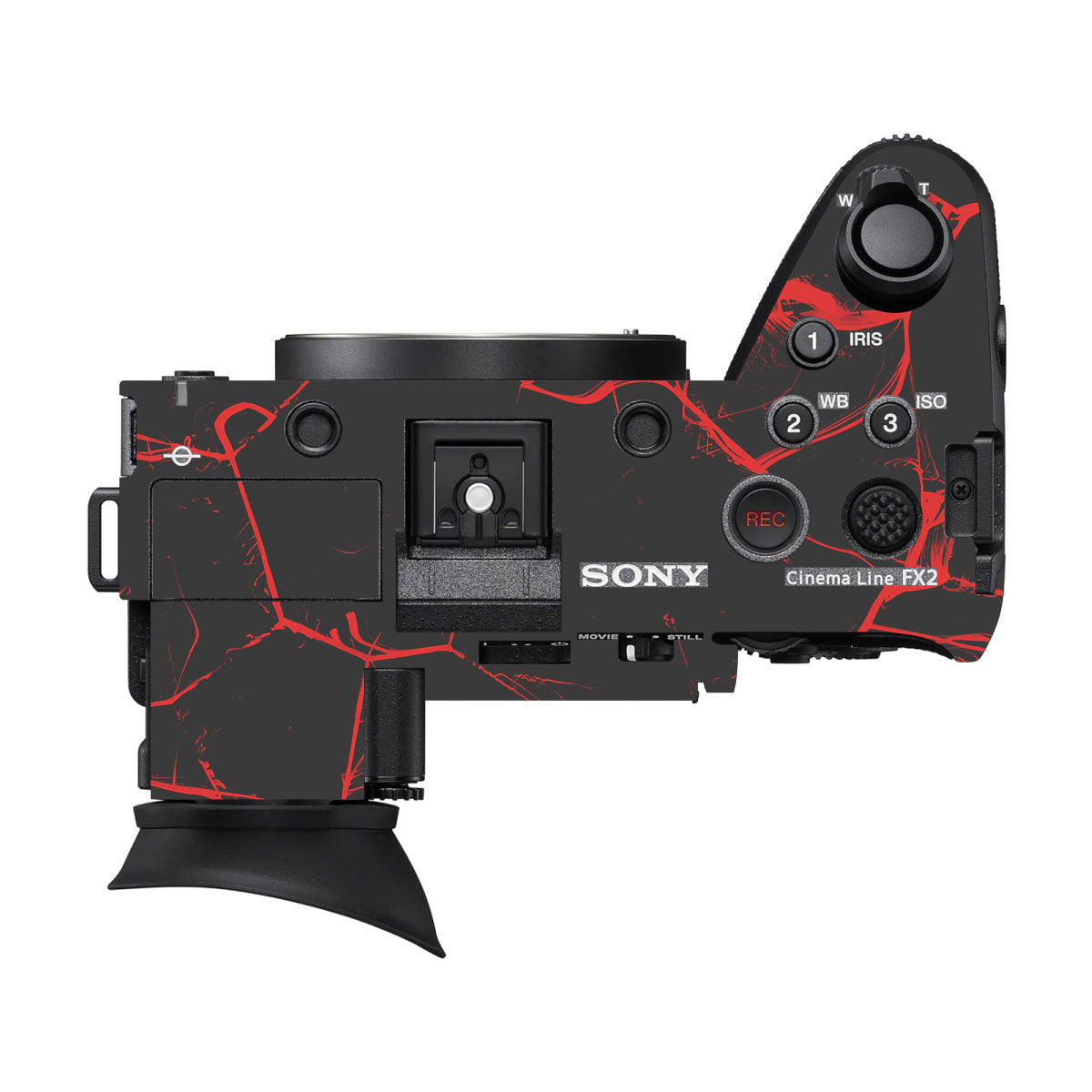 Red Neural Grid Sony FX2 Camera Skin