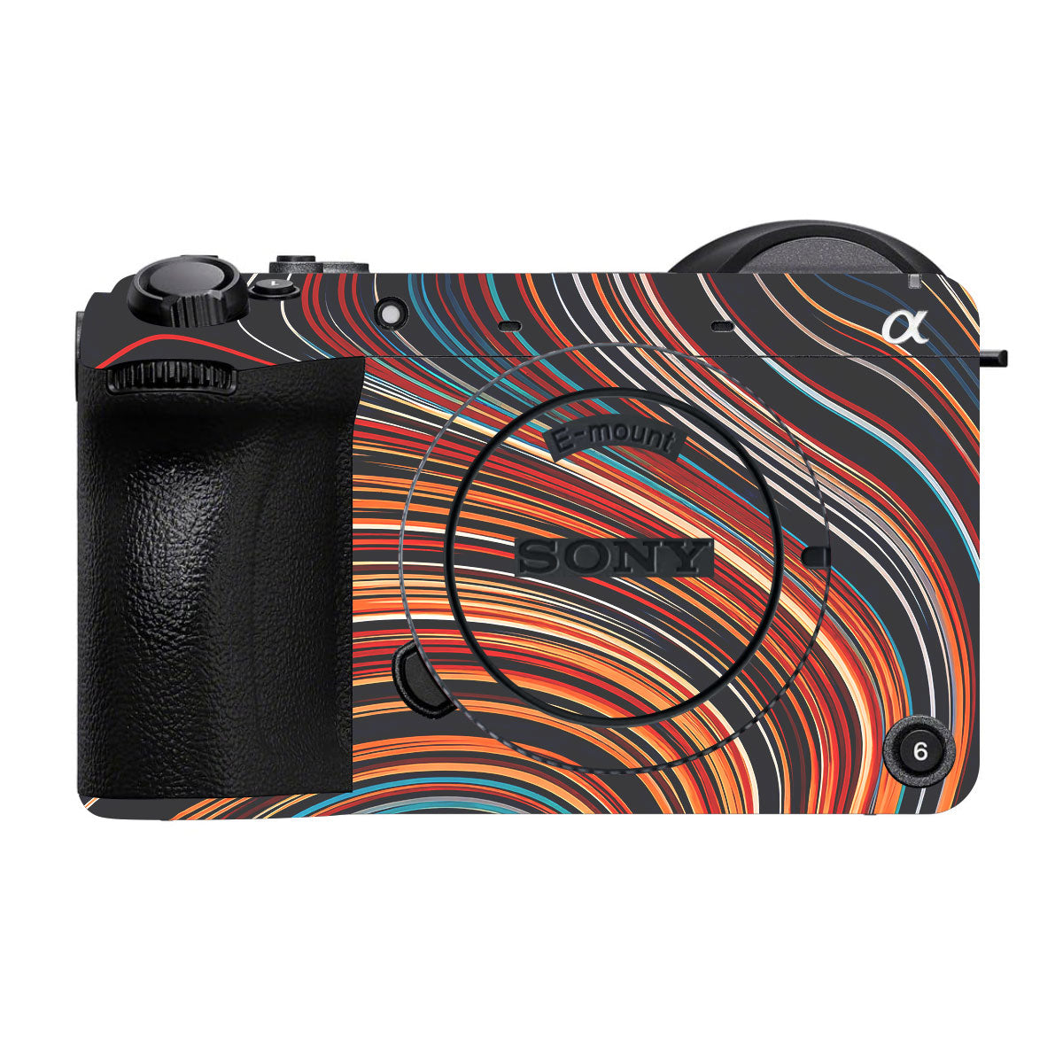 Retro Abstract Striped Swirl Sony FX2 Camera Skin