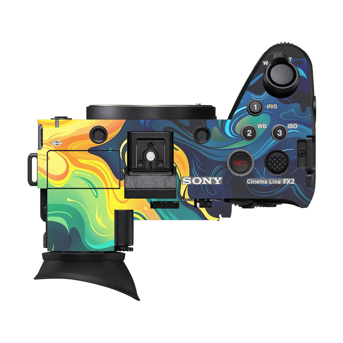 Rainbow Liquid Fusion Sony FX2 Camera Skin