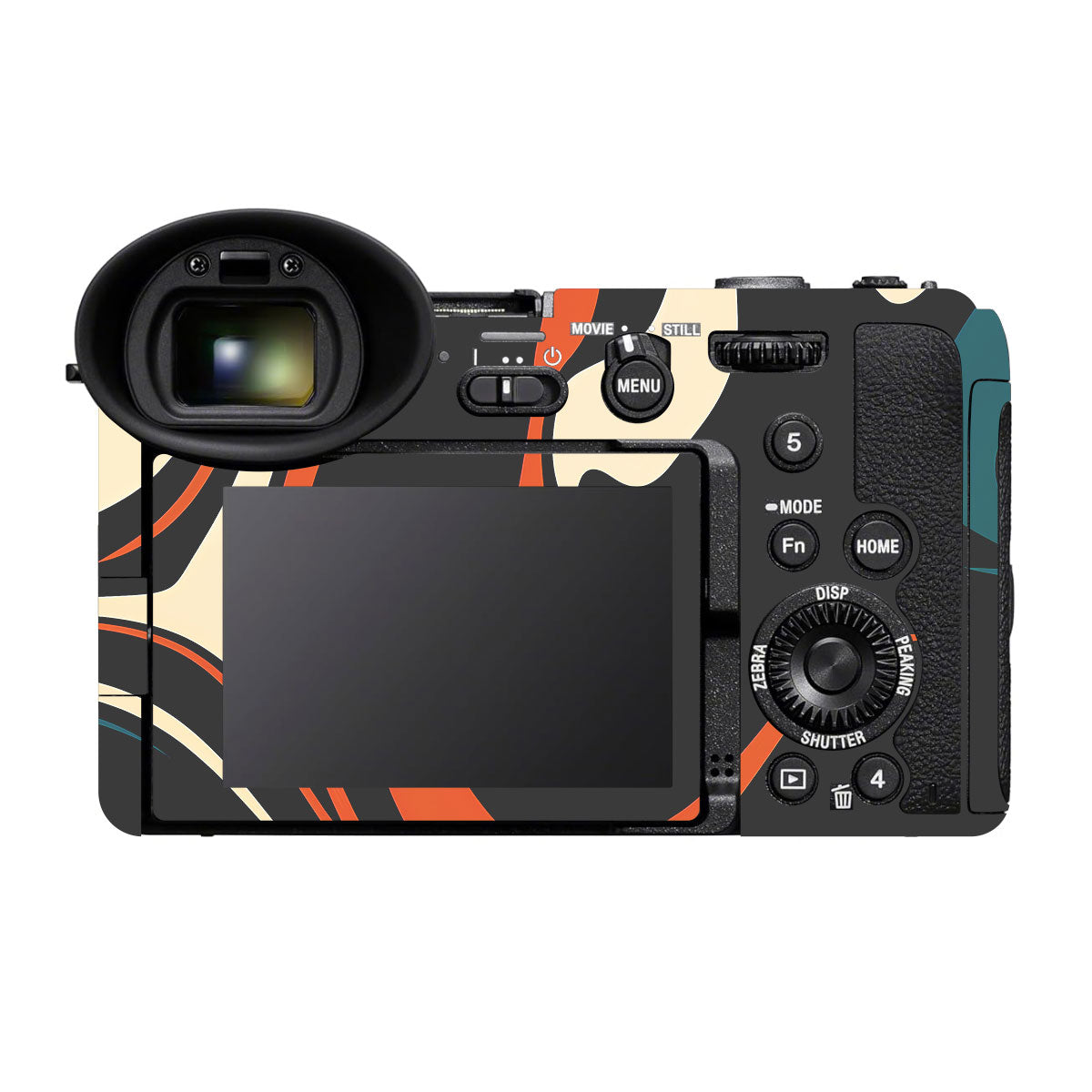 Mid-Century Abstract Swirl Sony FX2 Camera Skin