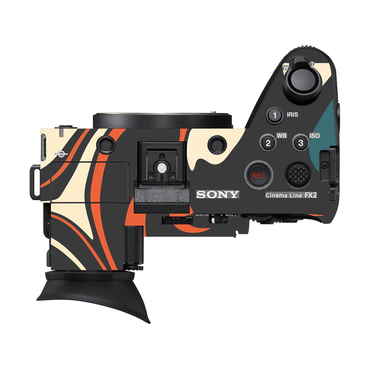 Mid-Century Abstract Swirl Sony FX2 Camera Skin