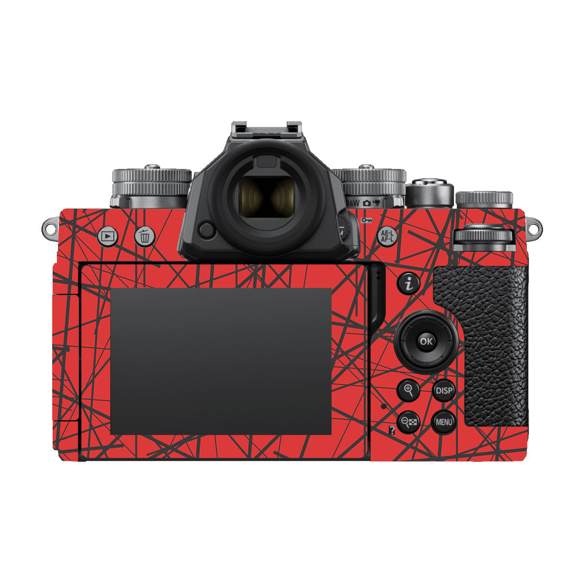 Textured Red Chaos Line Nikon ZF Camera Skin