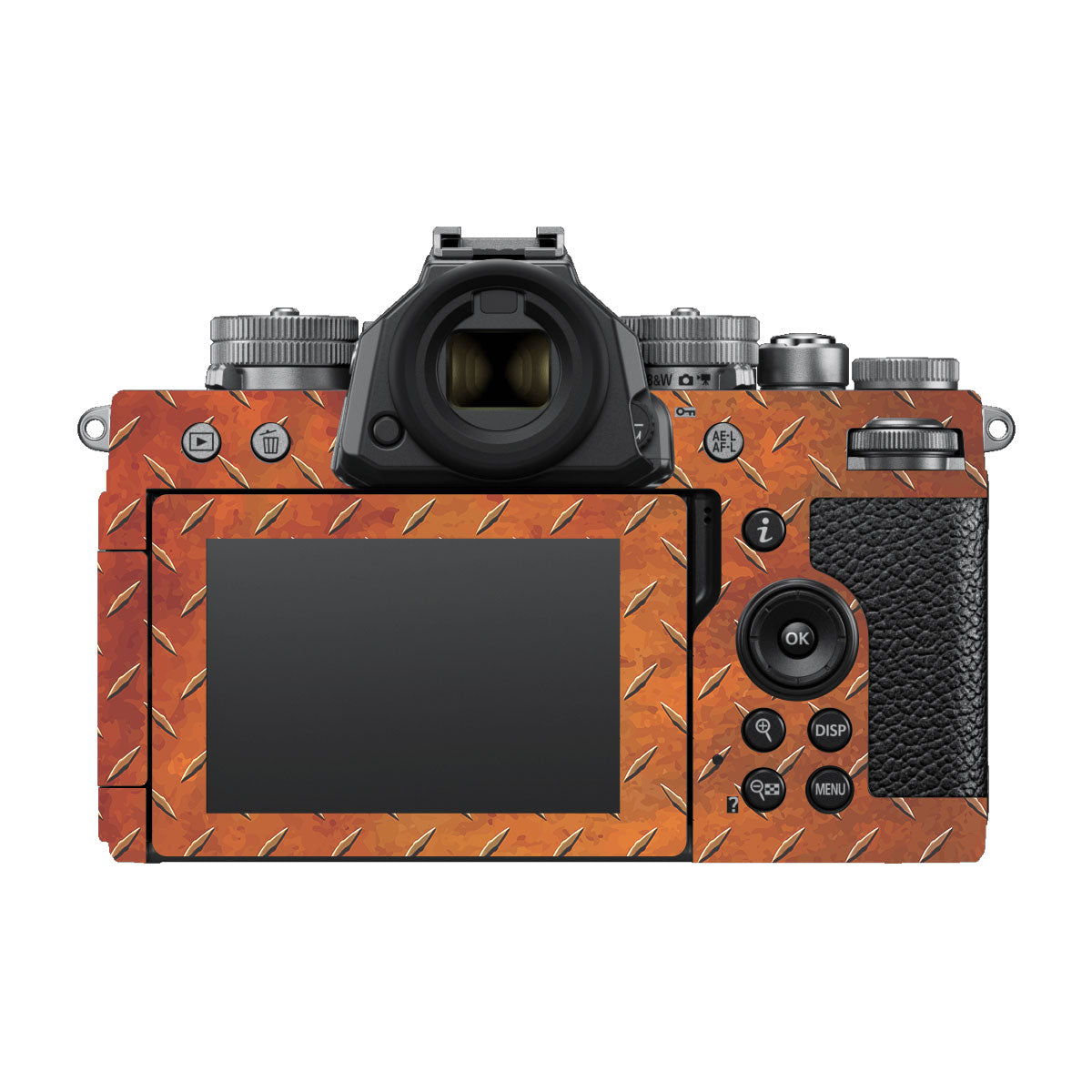 Textured Metallic Steel Grain Nikon ZF Camera Skin