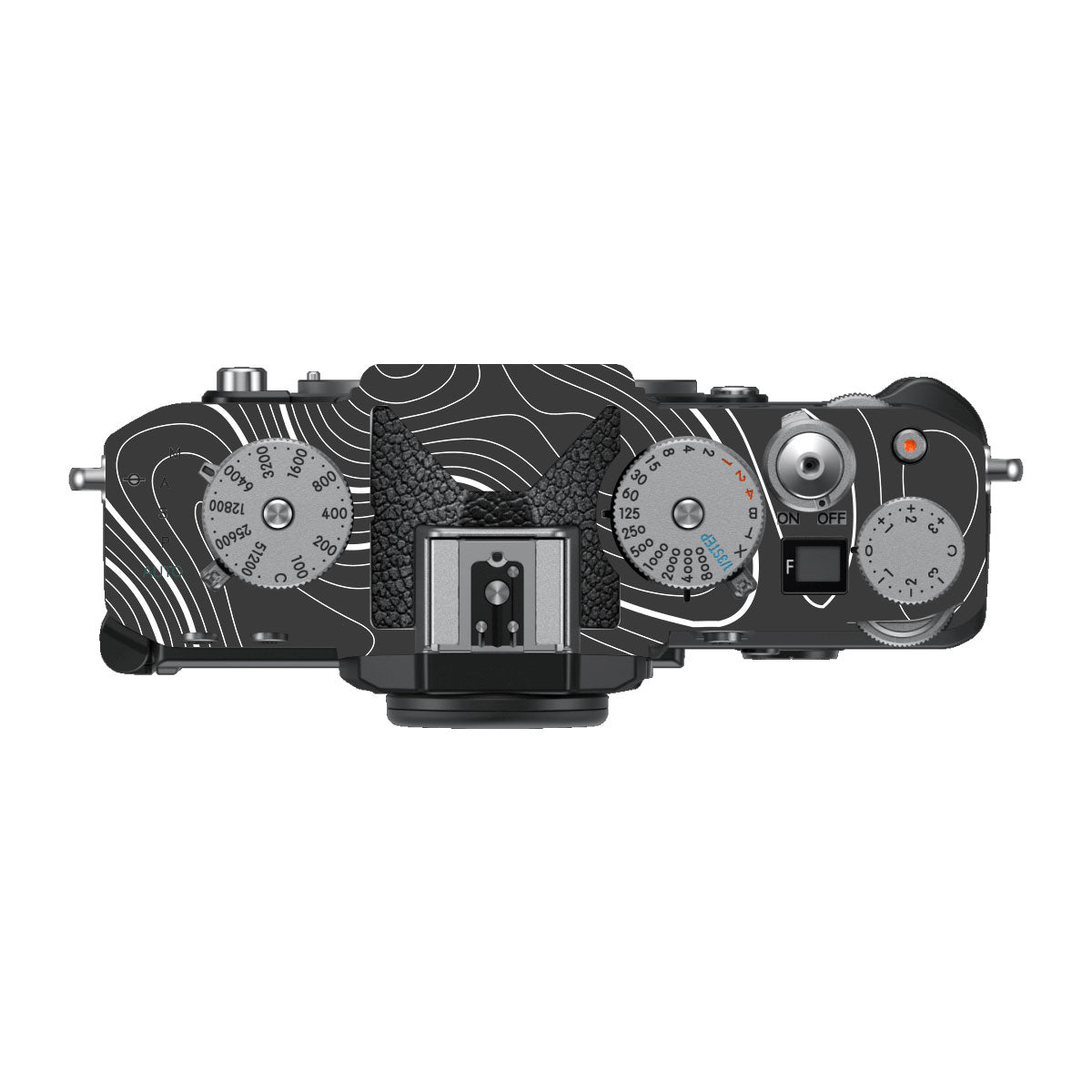 Grayscale Topographic Lines Nikon ZF Camera Skins