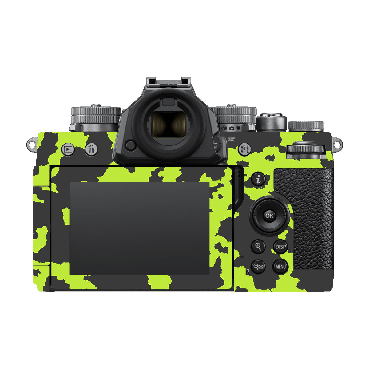 Neon Green Splatter Nikon ZF Camera Skins