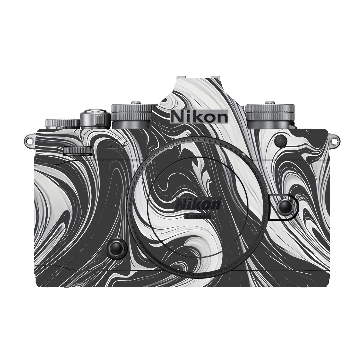 Black and White Marble Nikon ZF Camera Skins