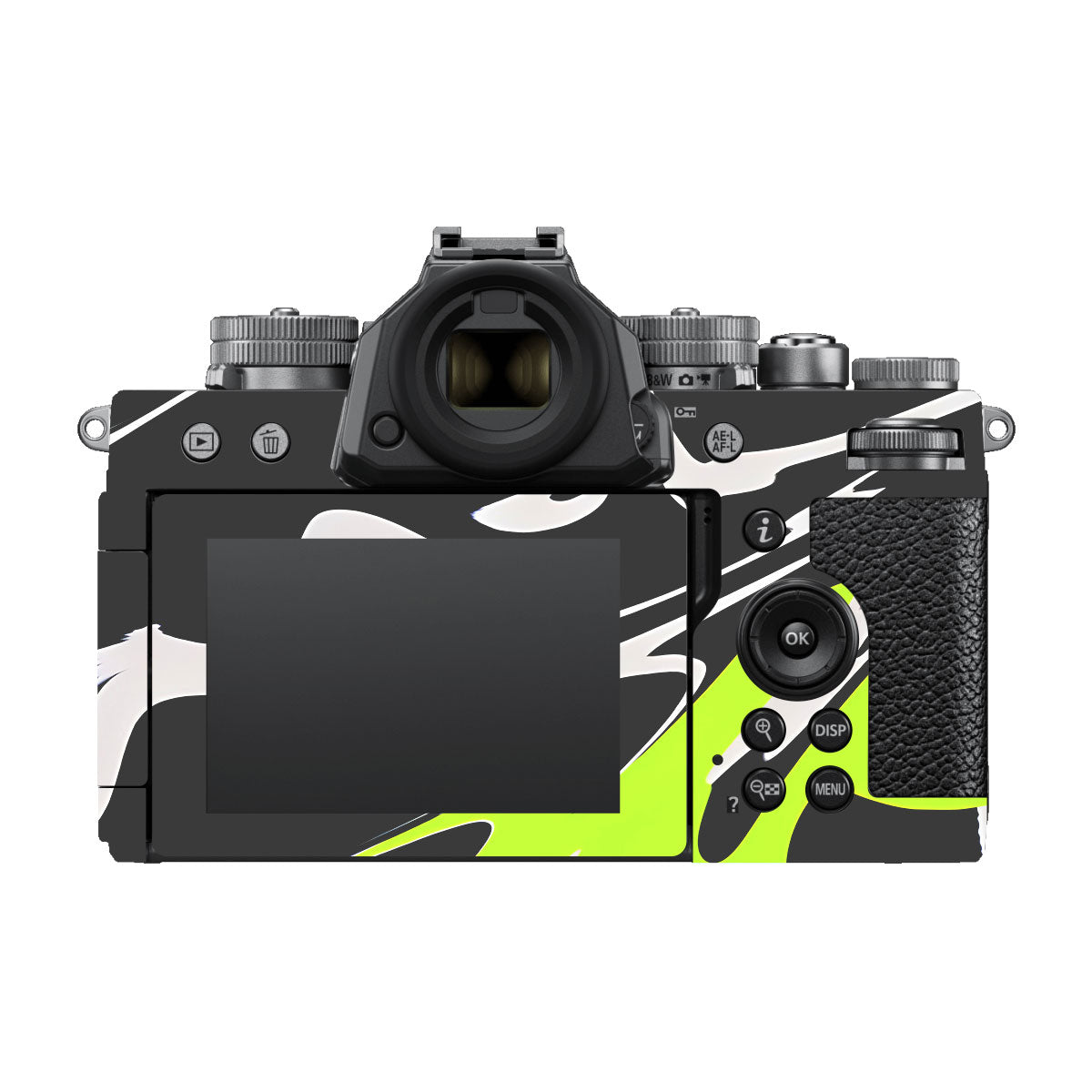 Neon Green and Black Pattern Nikon ZF Camera Skins