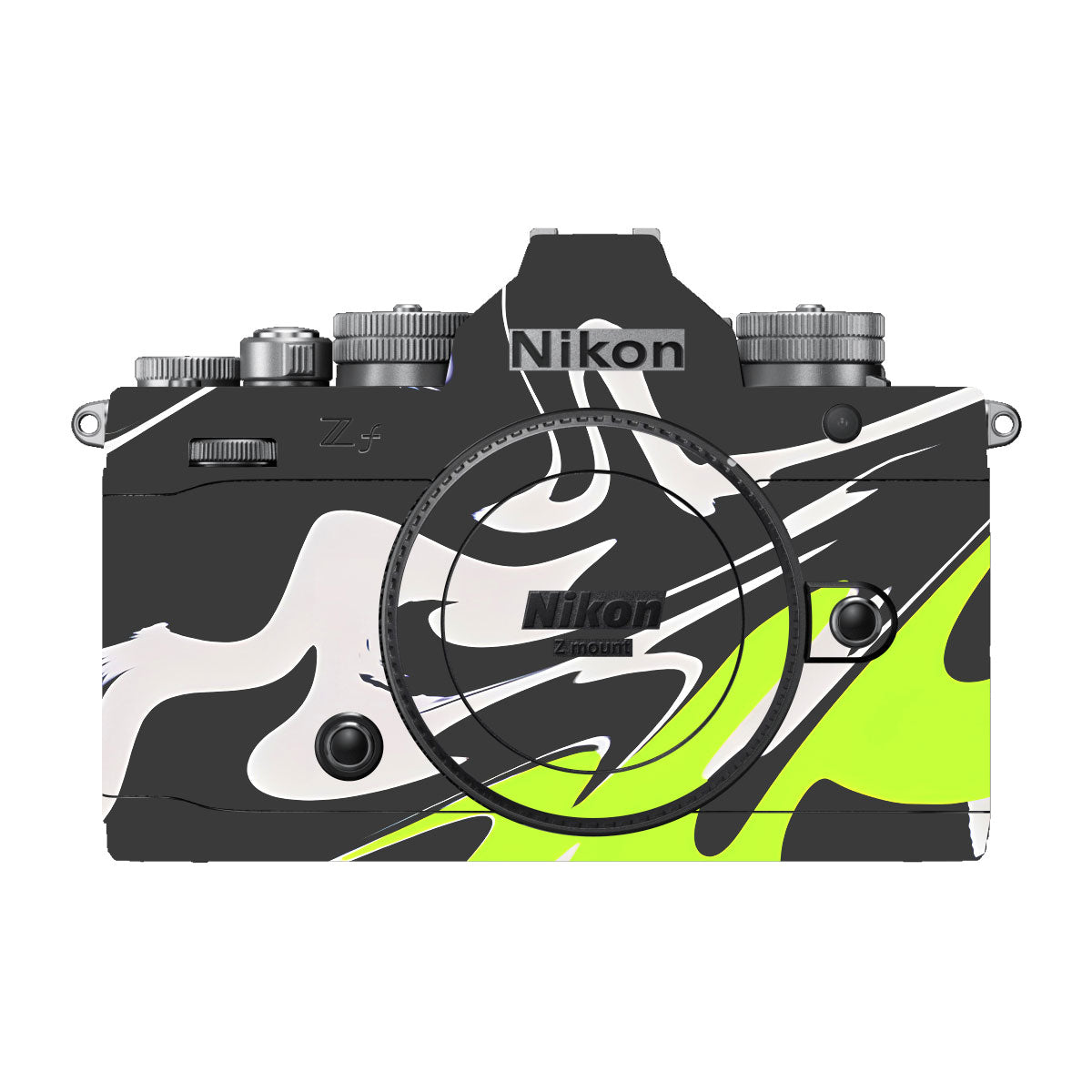 Neon Green and Black Pattern Nikon ZF Camera Skins