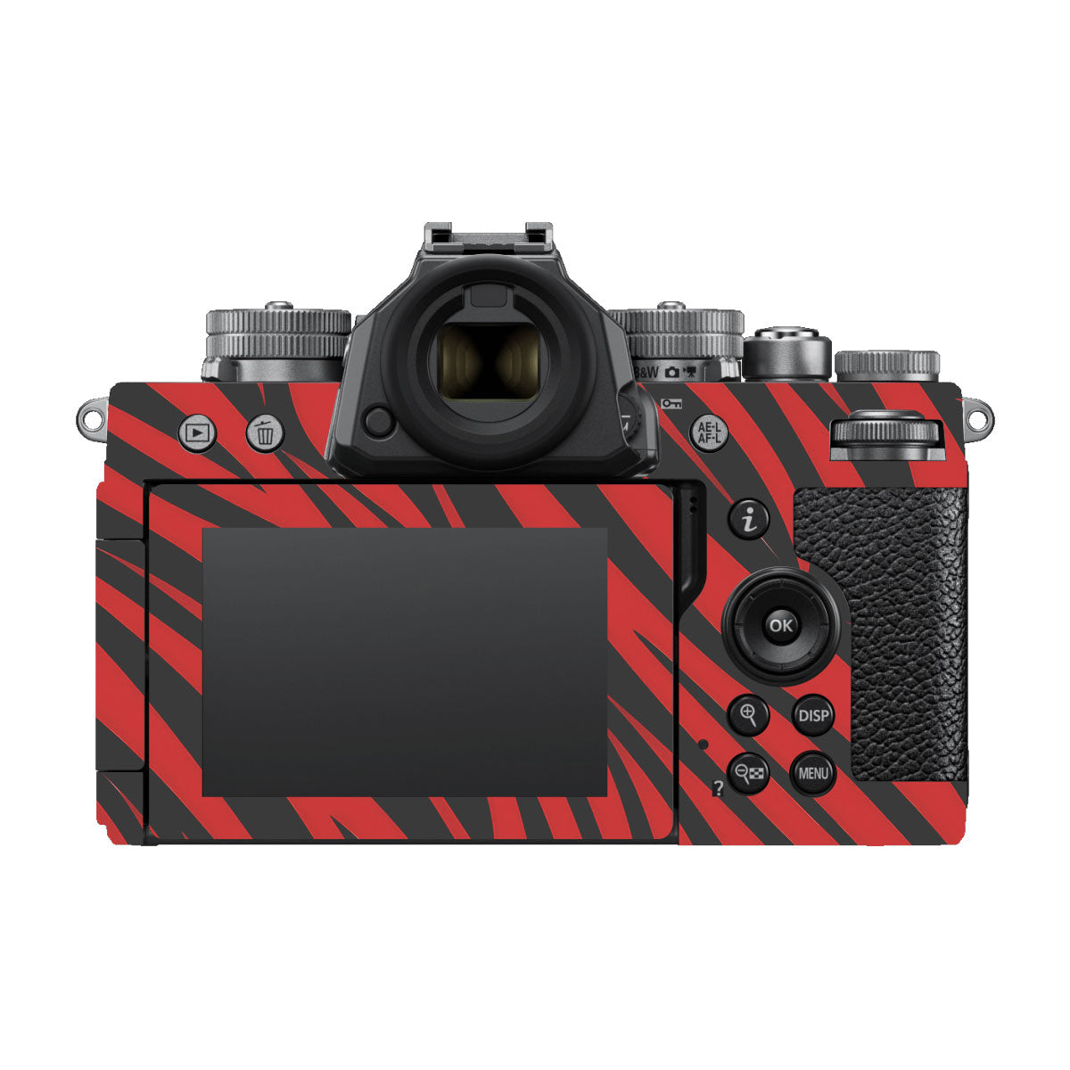Red and Black Stripes Nikon ZF Camera Skins