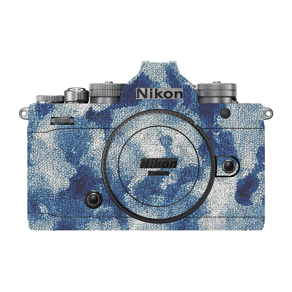 Blue Watercolor Fabric Nikon ZF Camera Skin
