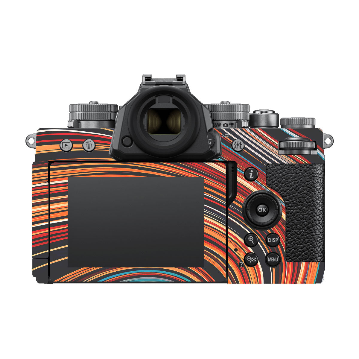 Retro Abstract Striped Swirl Nikon ZF Camera Skin