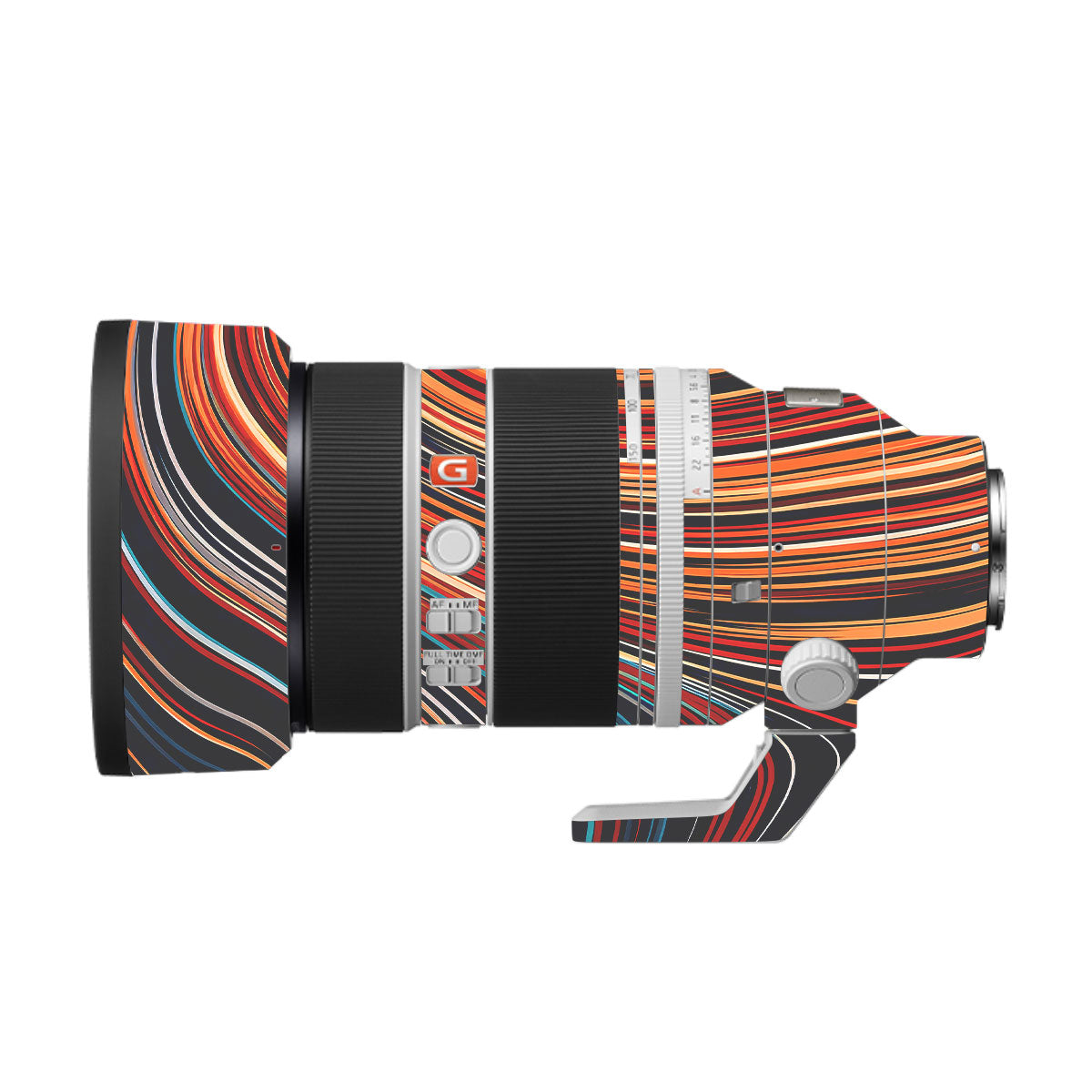 Retro Abstract Striped Swirl Sony FE 50Ð150mm F/2 GM Camera Lens Skin