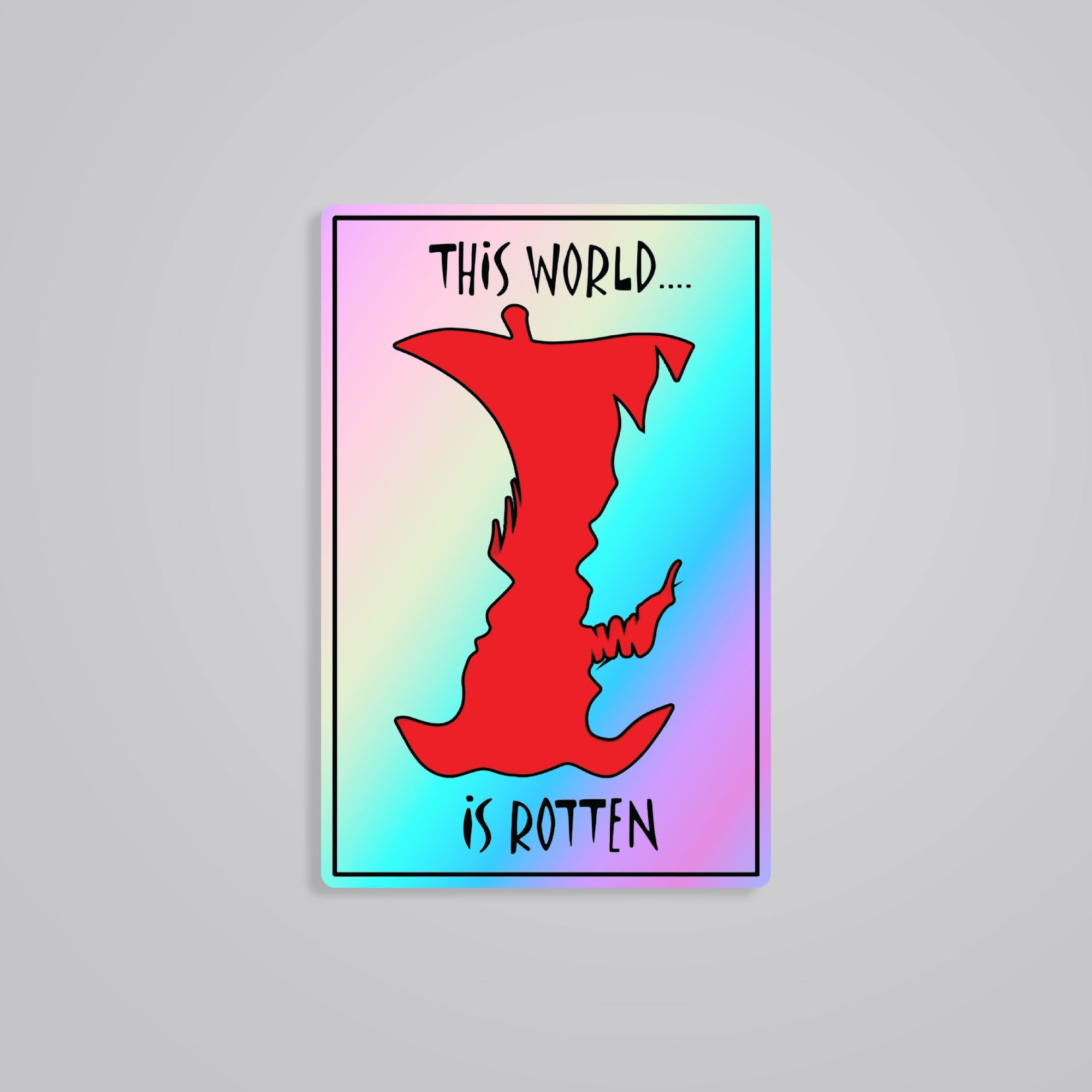 Fomo Store Holographic Stickers Anime This World Is Rotten Death Note