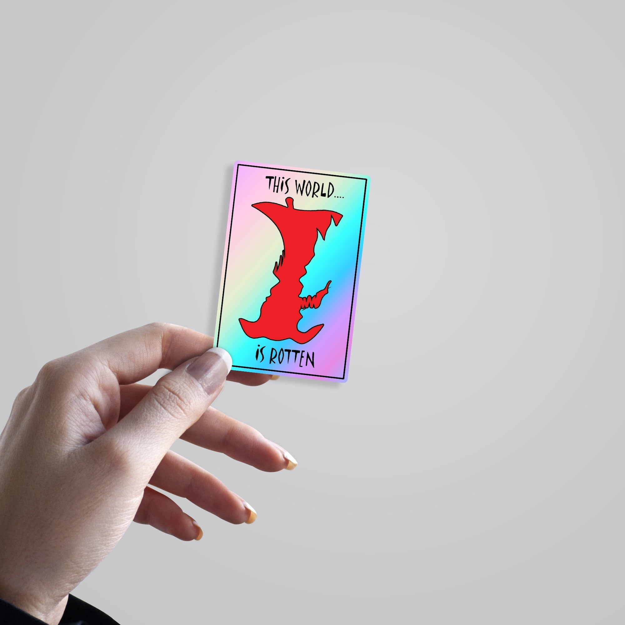 This World Is Rotten Death Note Holographic Stickers