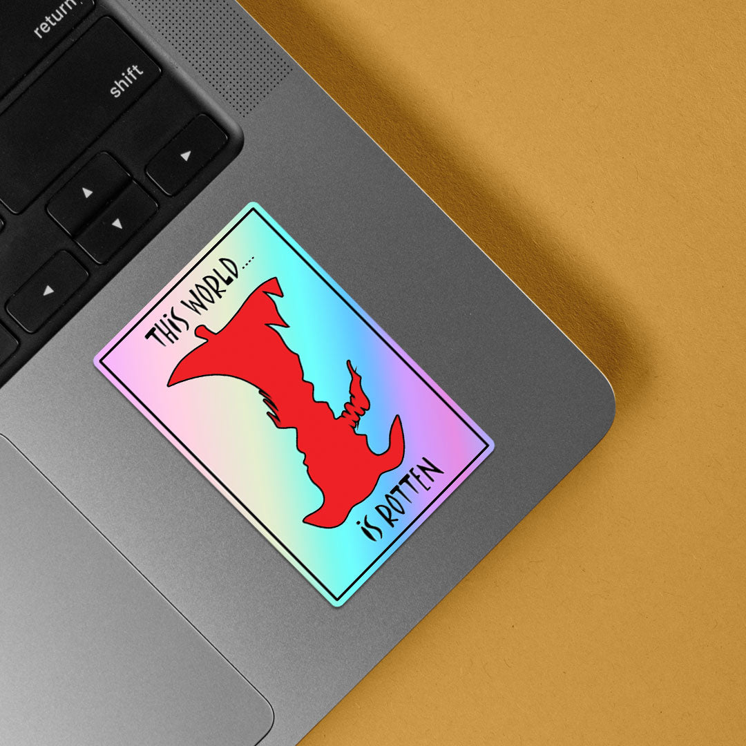 This World Is Rotten Death Note Holographic Stickers