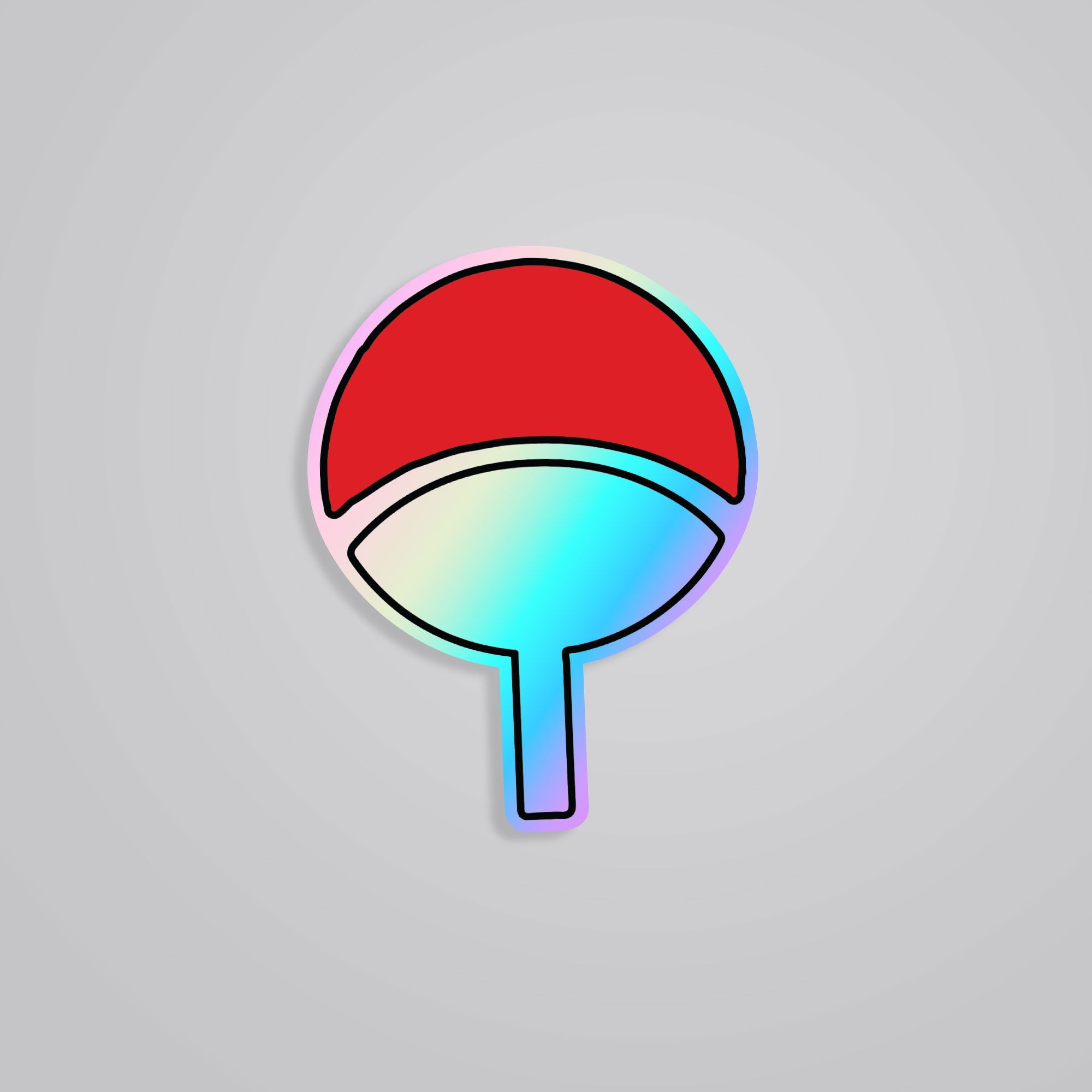 Fomo Store Holographic Stickers Anime Uchiha Clan Symbol