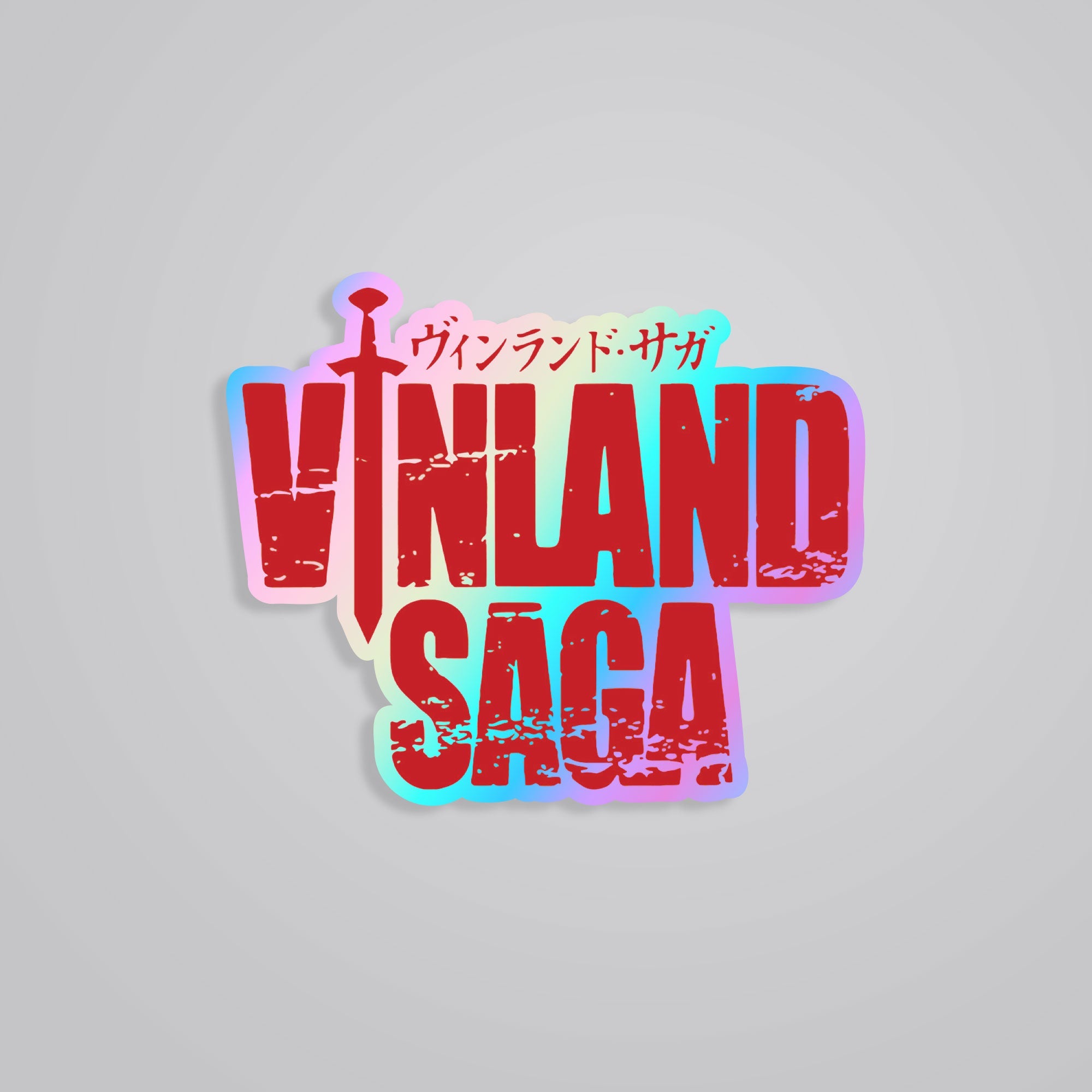 Fomo Store Holographic Stickers Anime Vinland Saga In Red