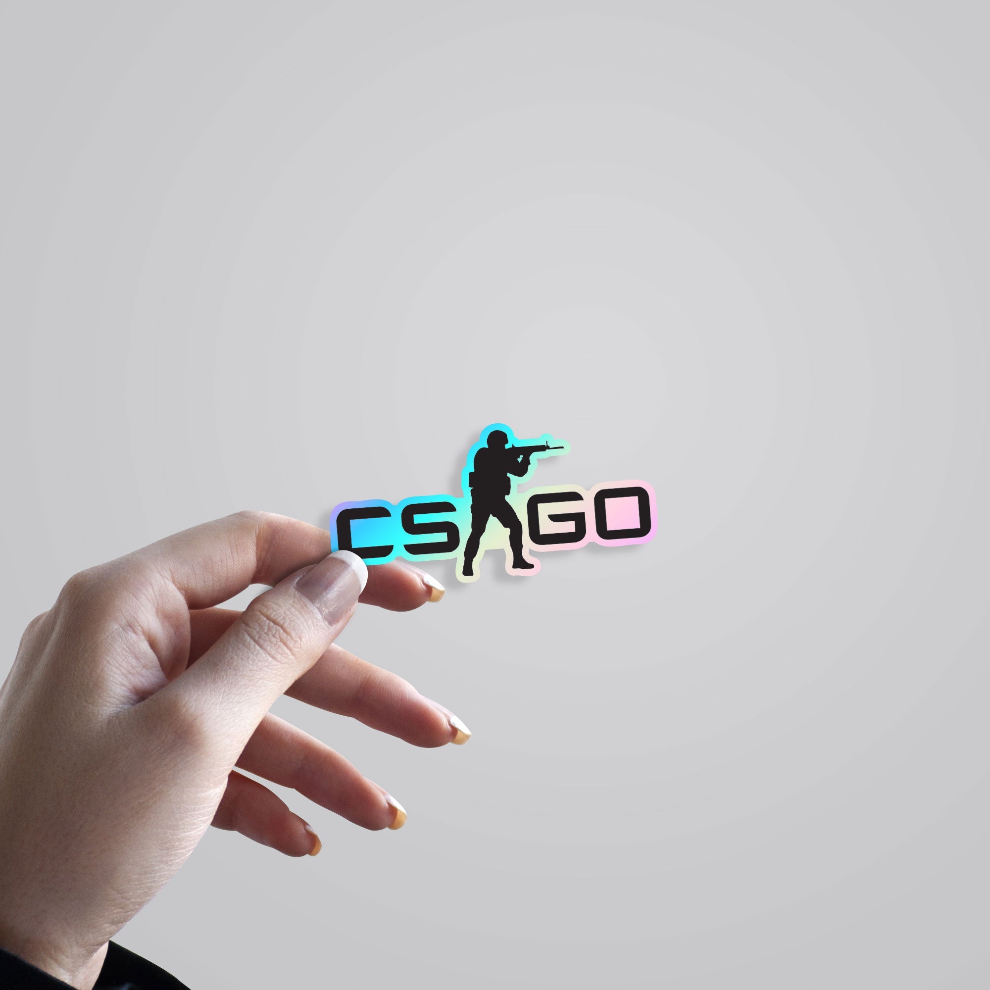 CSGO in Black Holographic Stickers