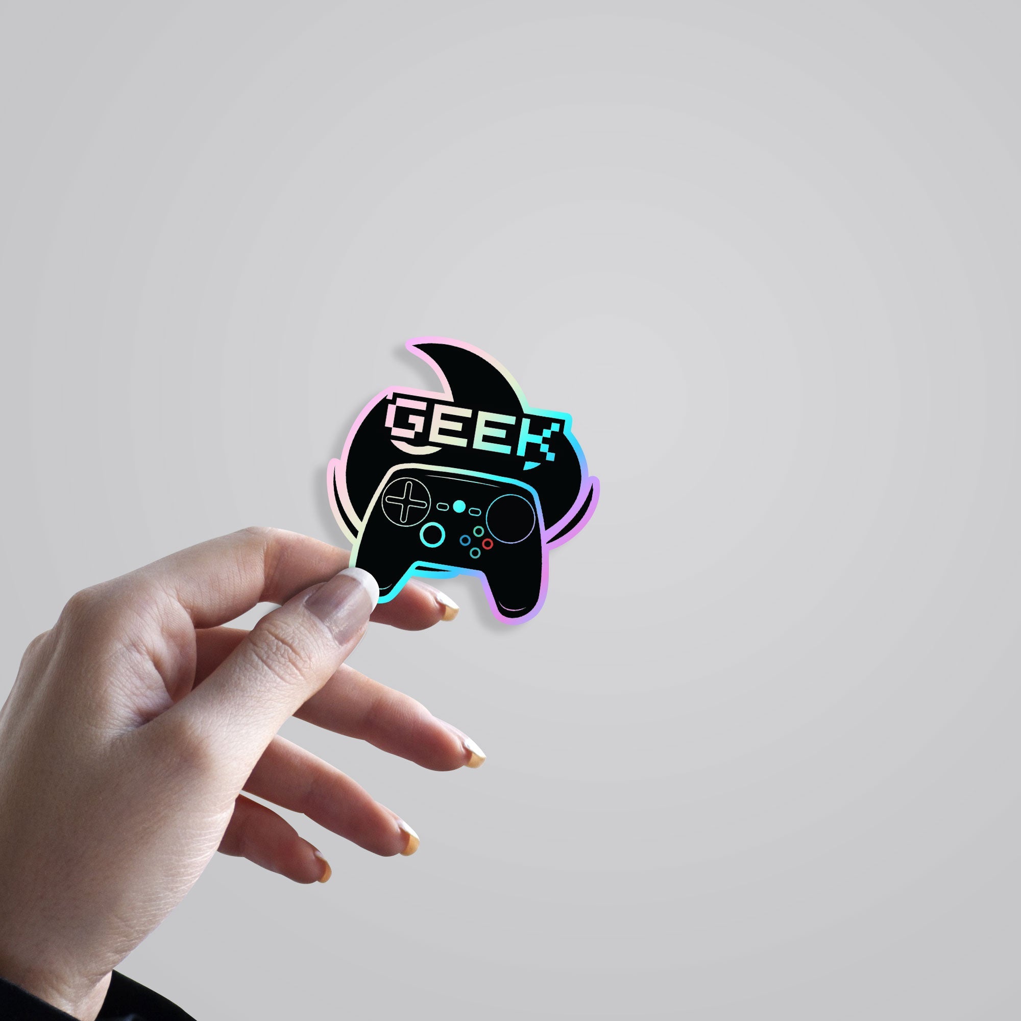 Geek Holographic Stickers