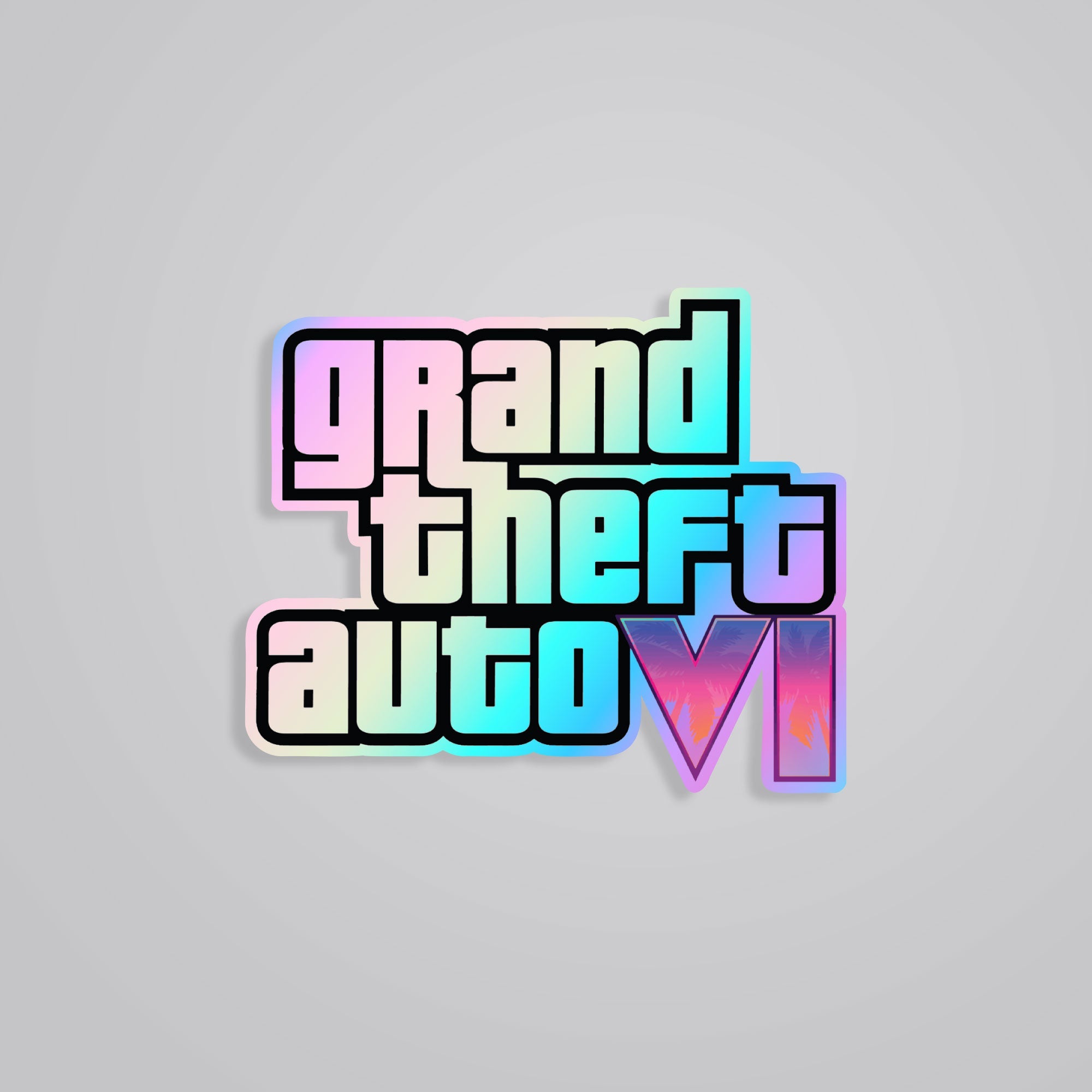 Fomo Store Holographic Stickers Gaming Grand Theft Auto VI