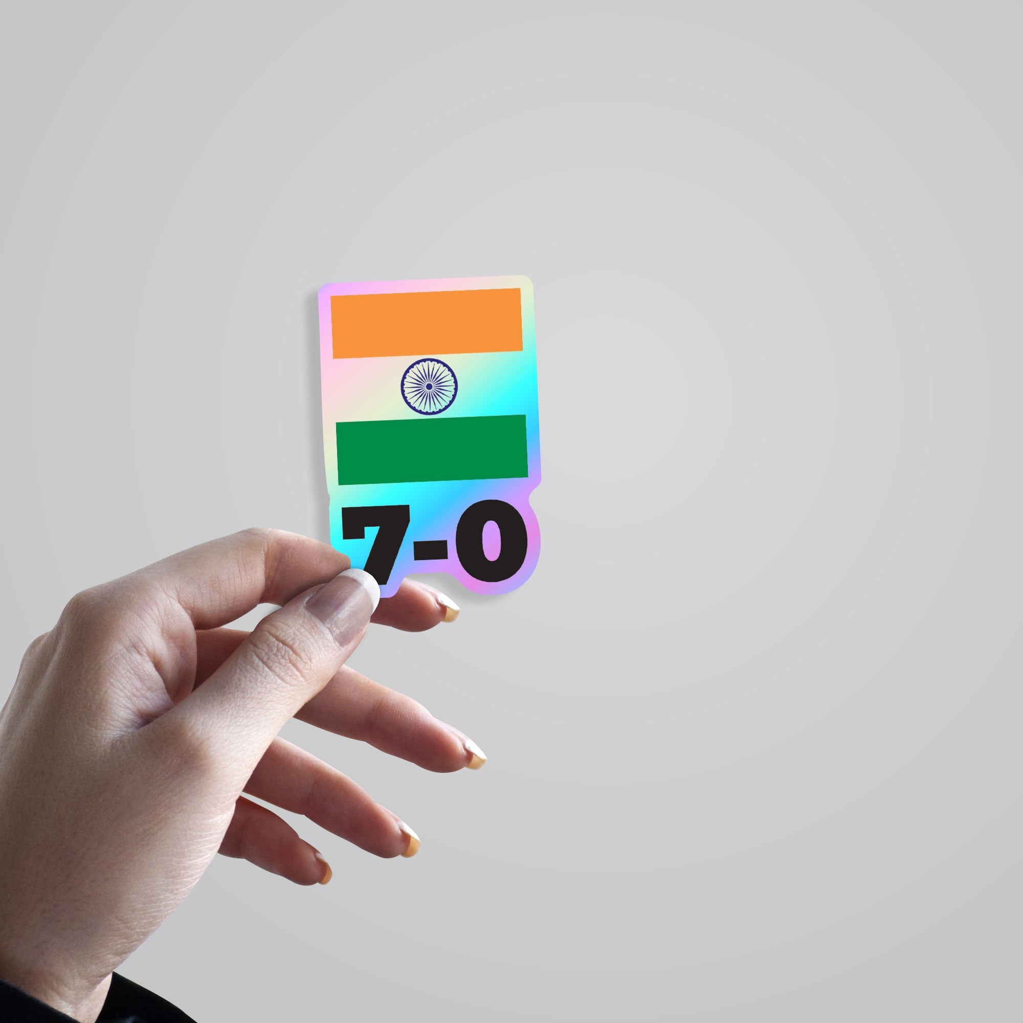 India 7-10 Holographic Stickers