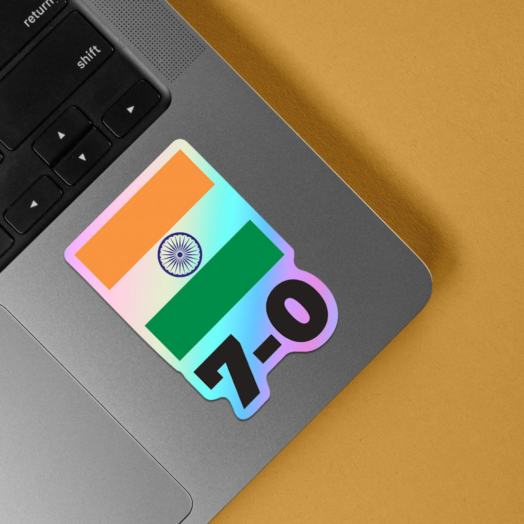 India 7-10 Holographic Stickers