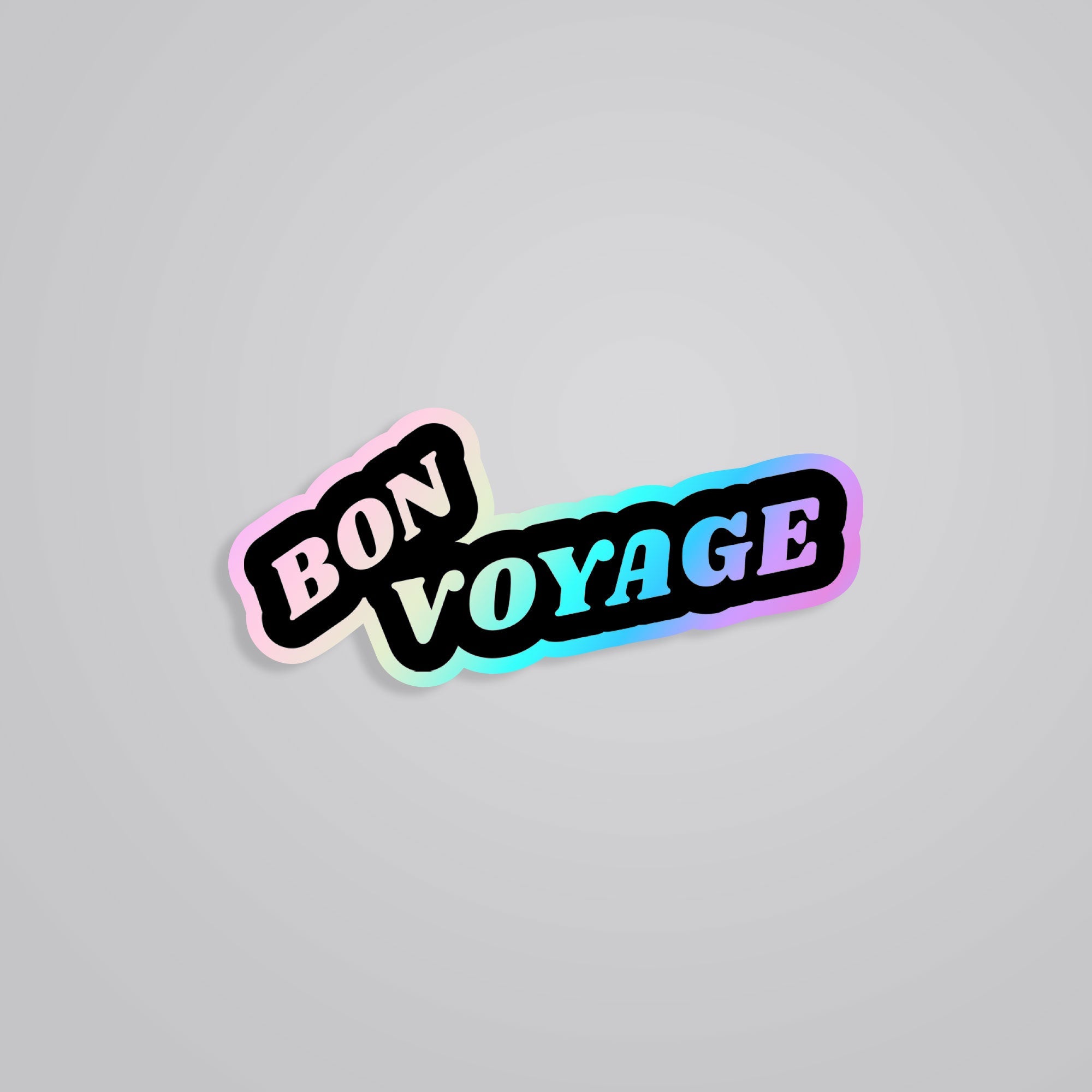 Fomo Store Holographic Stickers Travels Bon Voyage
