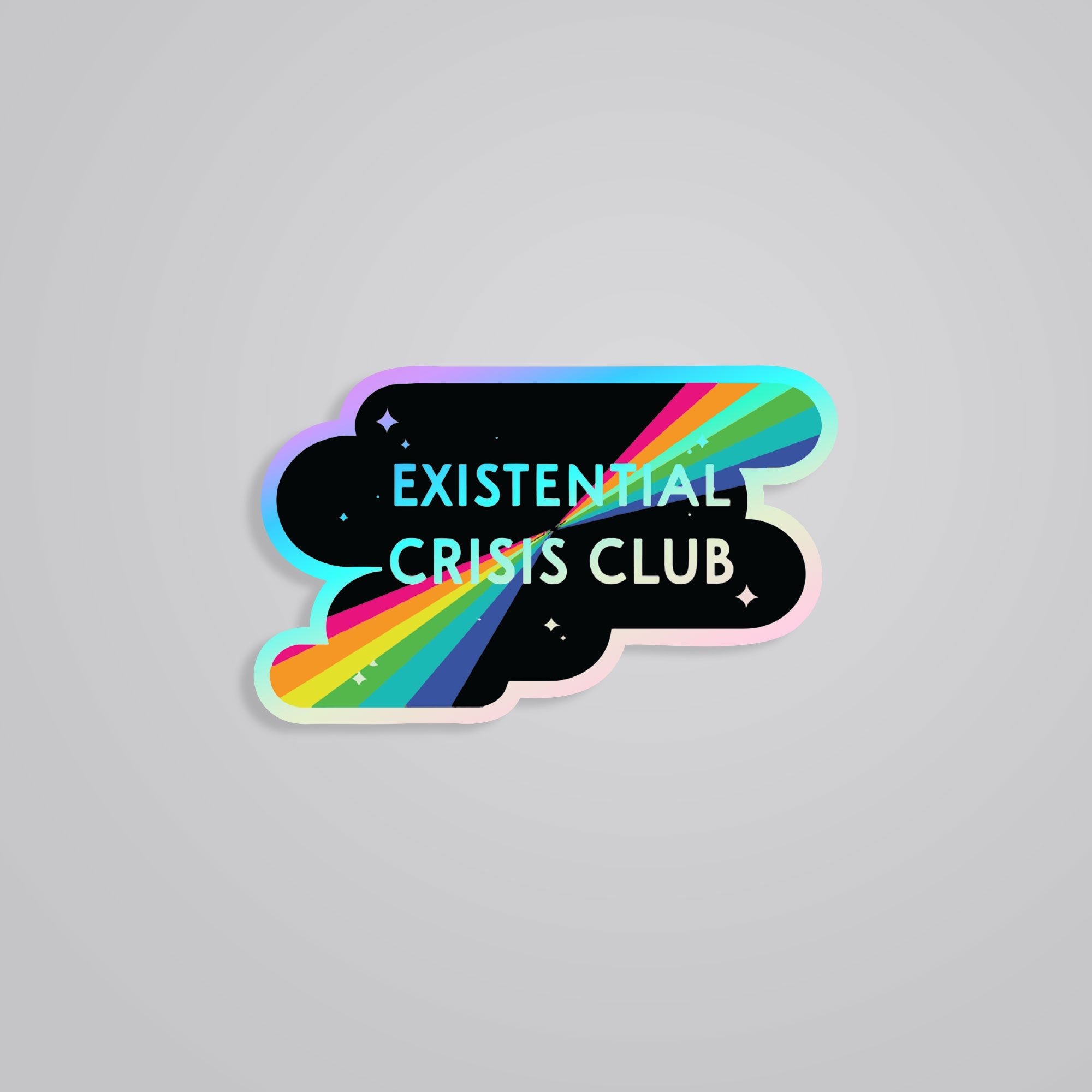 Fomo Store Holographic Stickers Witty Existential Crisis Club