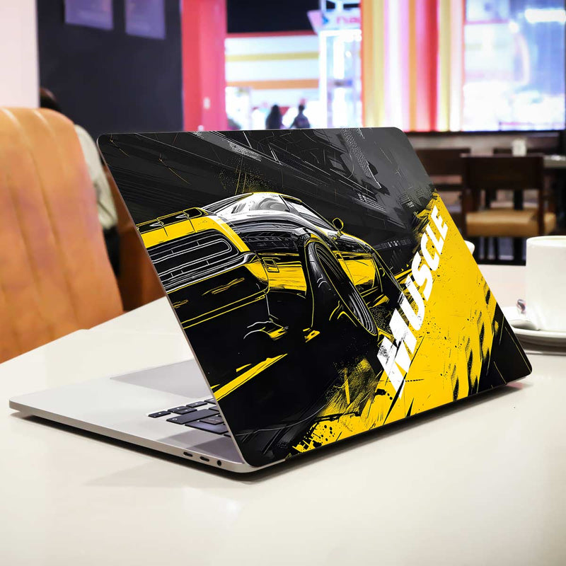 Black Muscle Car Laptop Skin