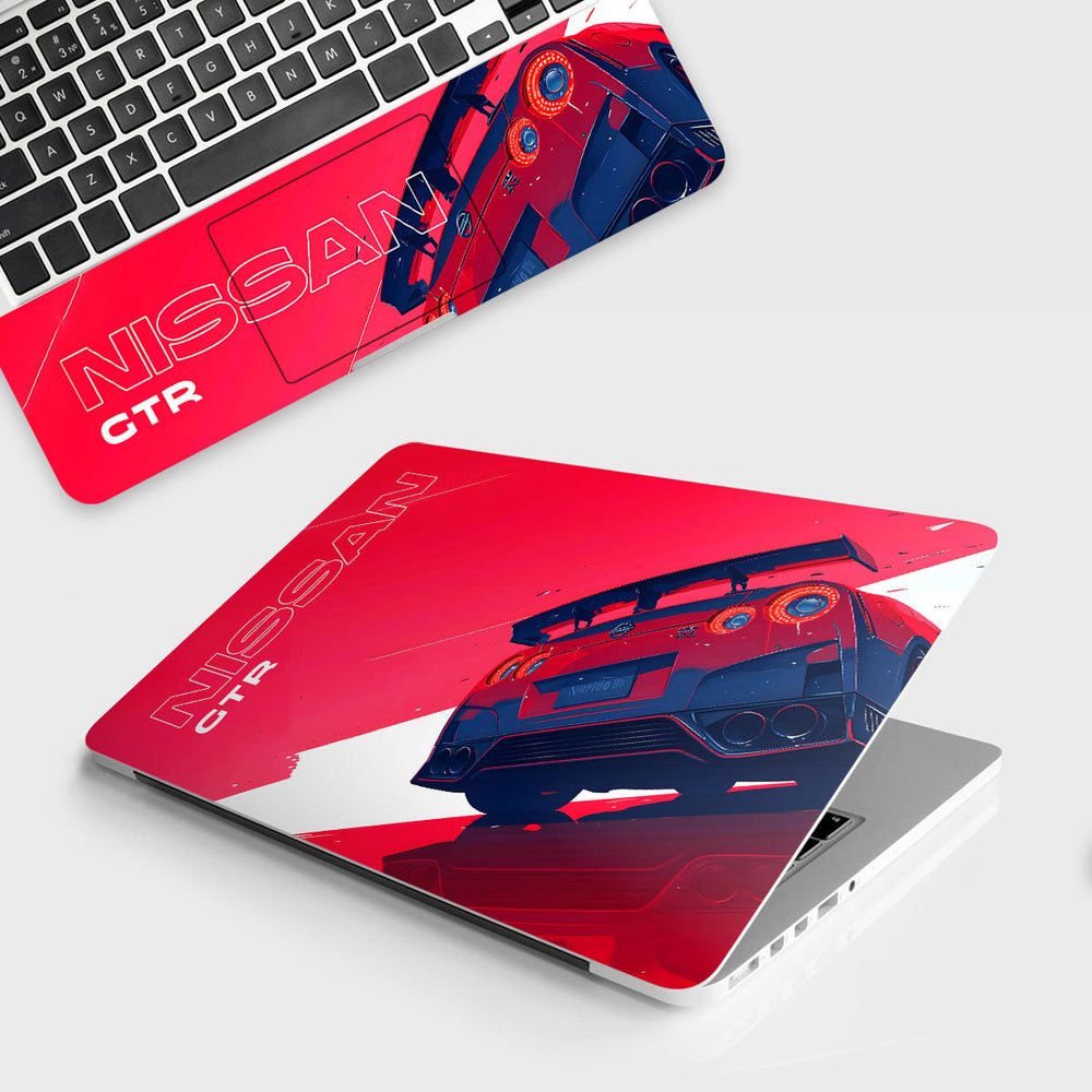 Red Nissan GTR Laptop Skin