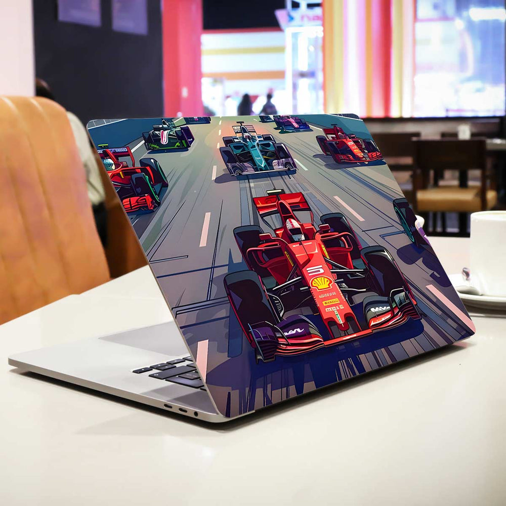 Racing Cars Laptop Skin