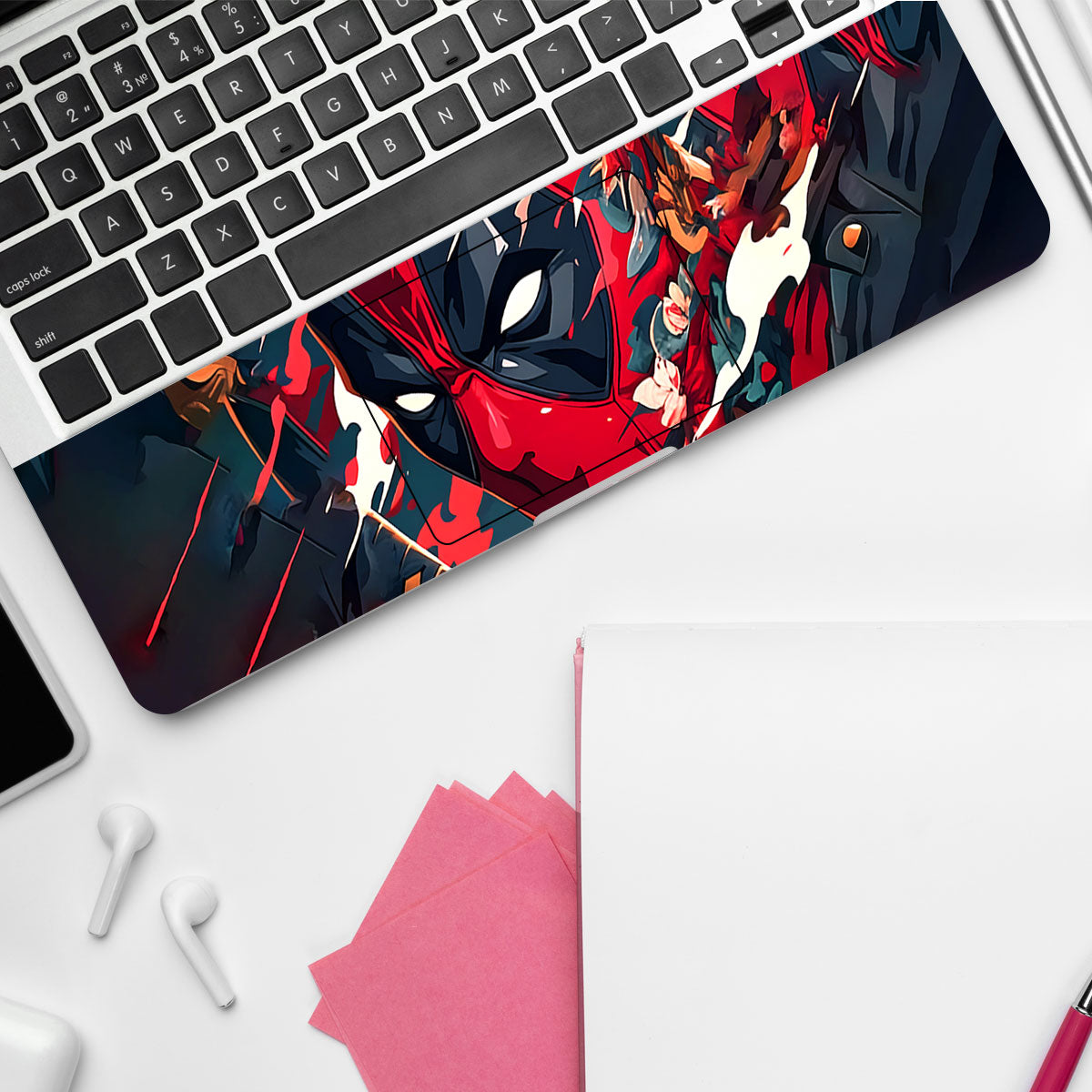 Deadpool Artful Chaos with Katana Comic Laptop Skin