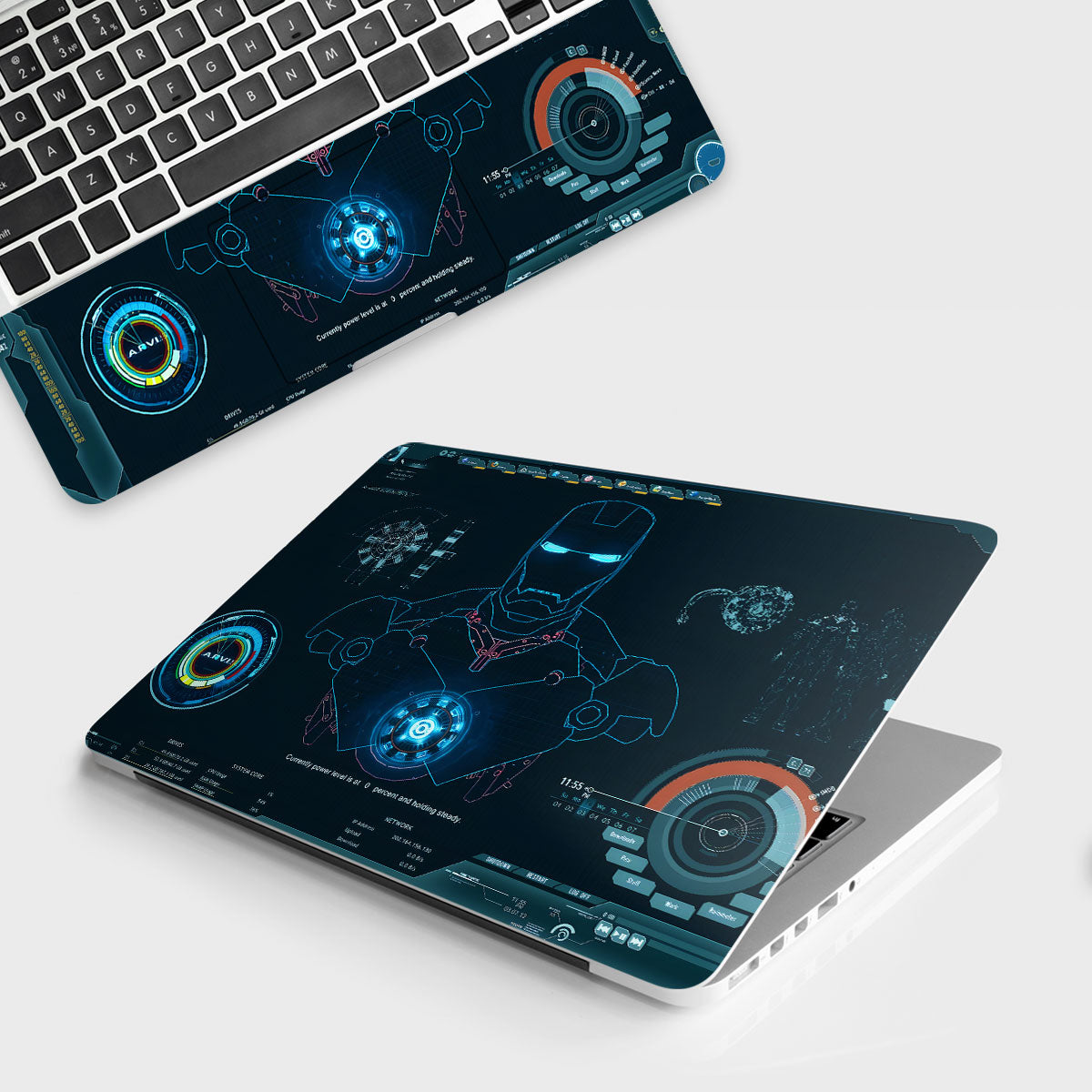 Fomo Store Laptop Skins Comics Iron Man Blue Interface Design