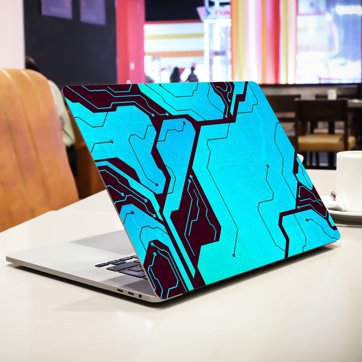 Blue Circuit Laptop Skin