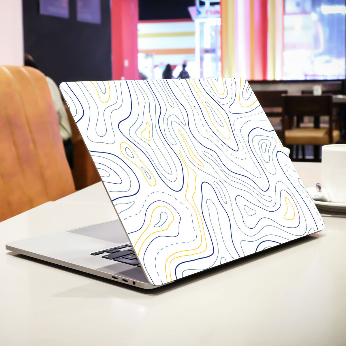 Minimalist Colorful Contours Laptop Skin